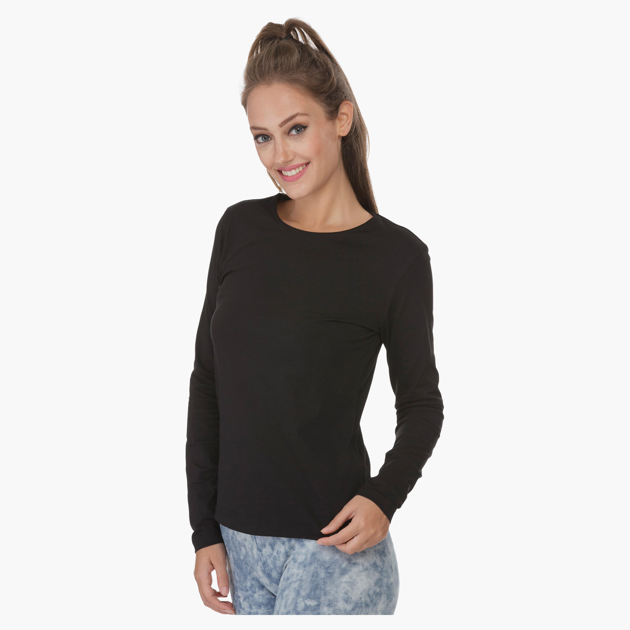 Solid Colour T-shirt-women-clothing-tshirts-image-3