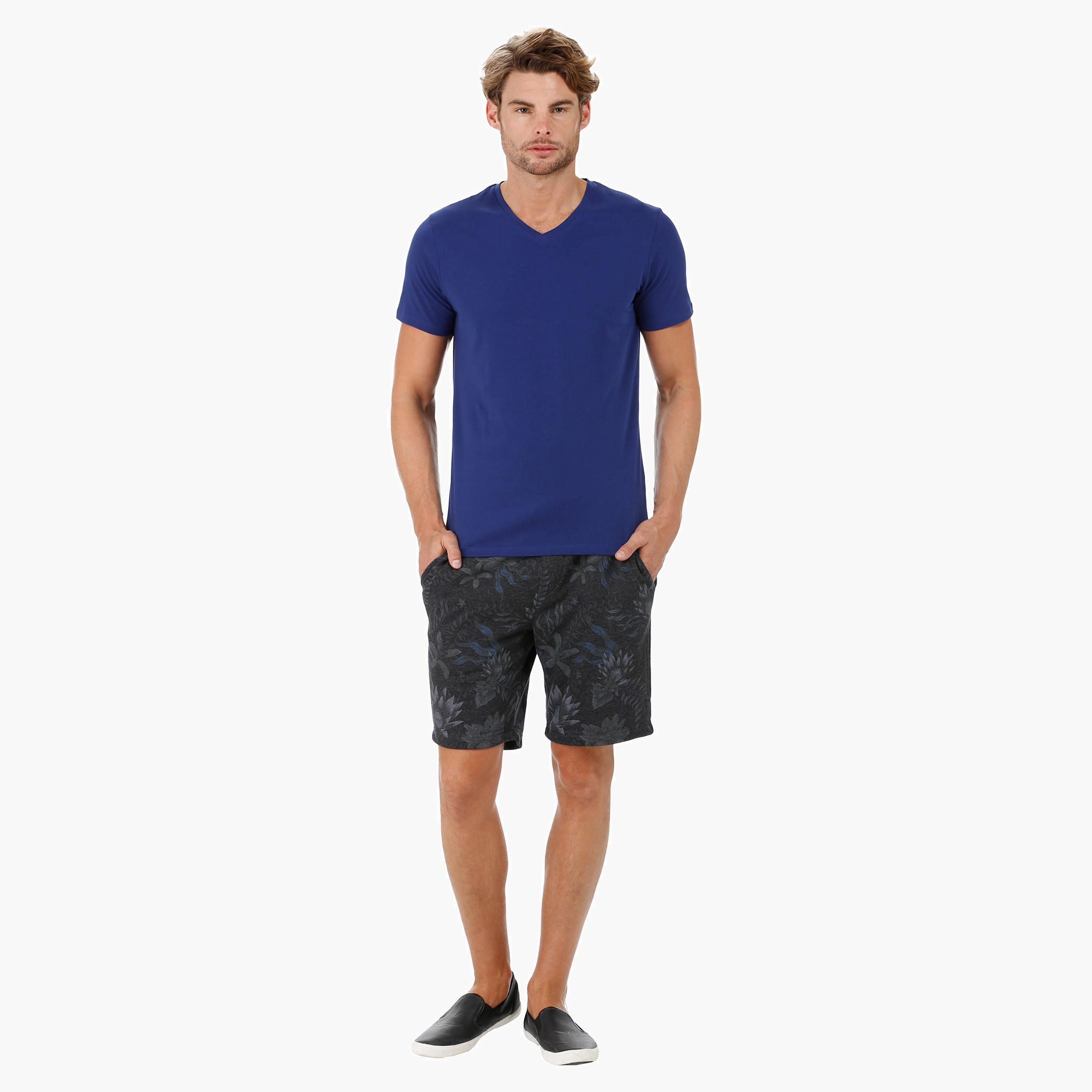 Short-sleeved V-neck T-shirt-men-clothing-tshirtsandpolos-tshirts-image-5