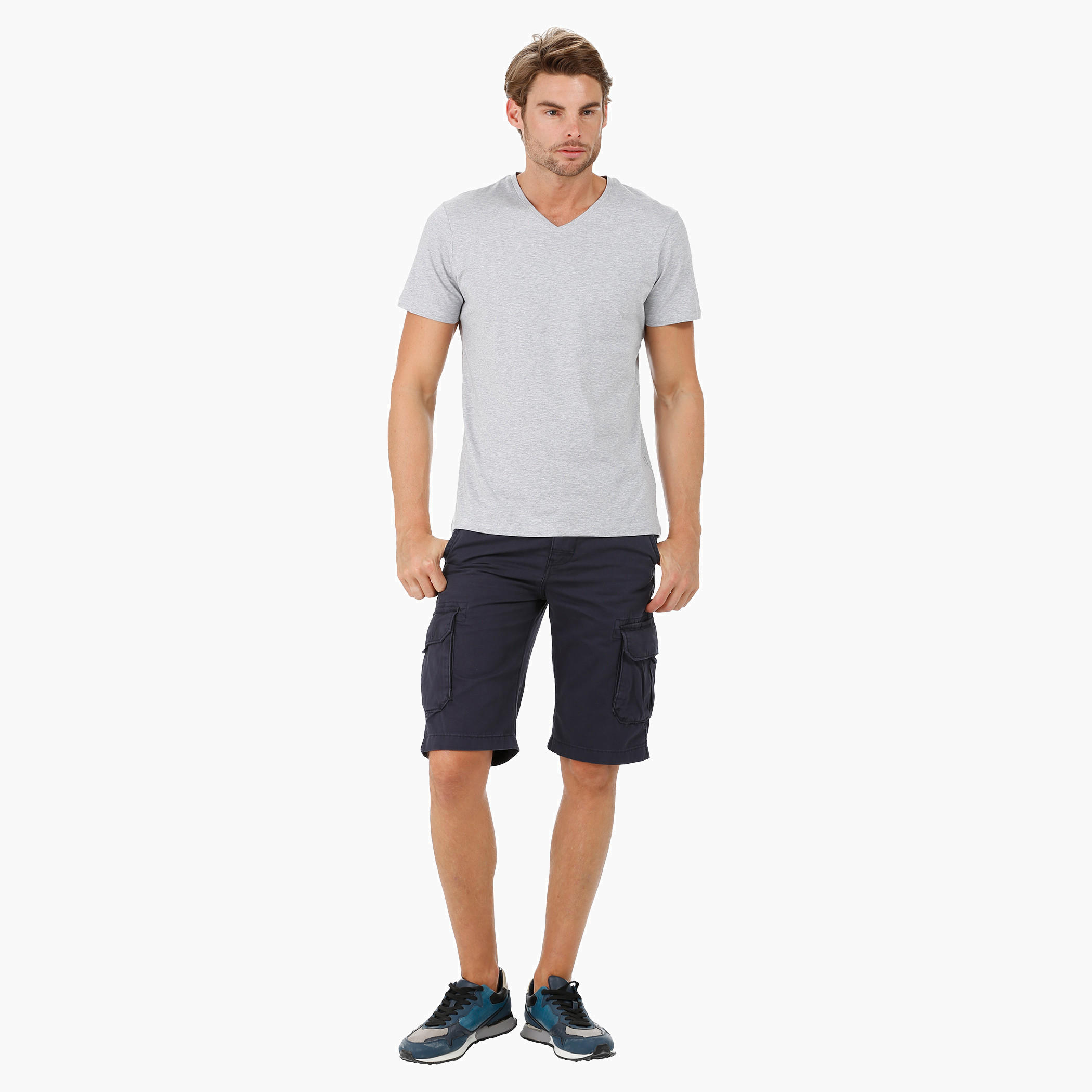 Short-sleeved V-neck T-shirt-men-clothing-tshirtsandpolos-tshirts-image-10