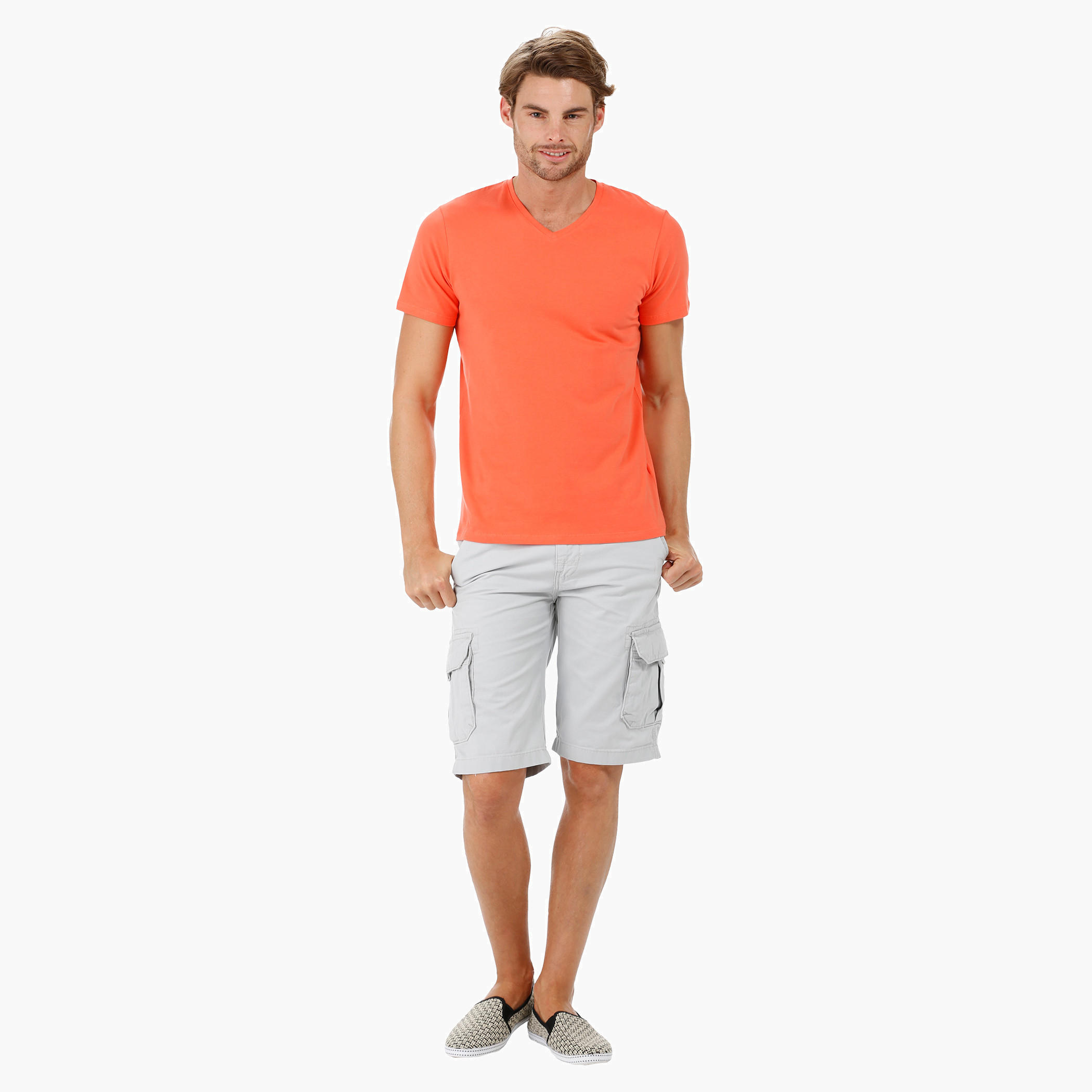Short-sleeved V-neck T-shirt-men-clothing-tshirtsandpolos-tshirts-image-25