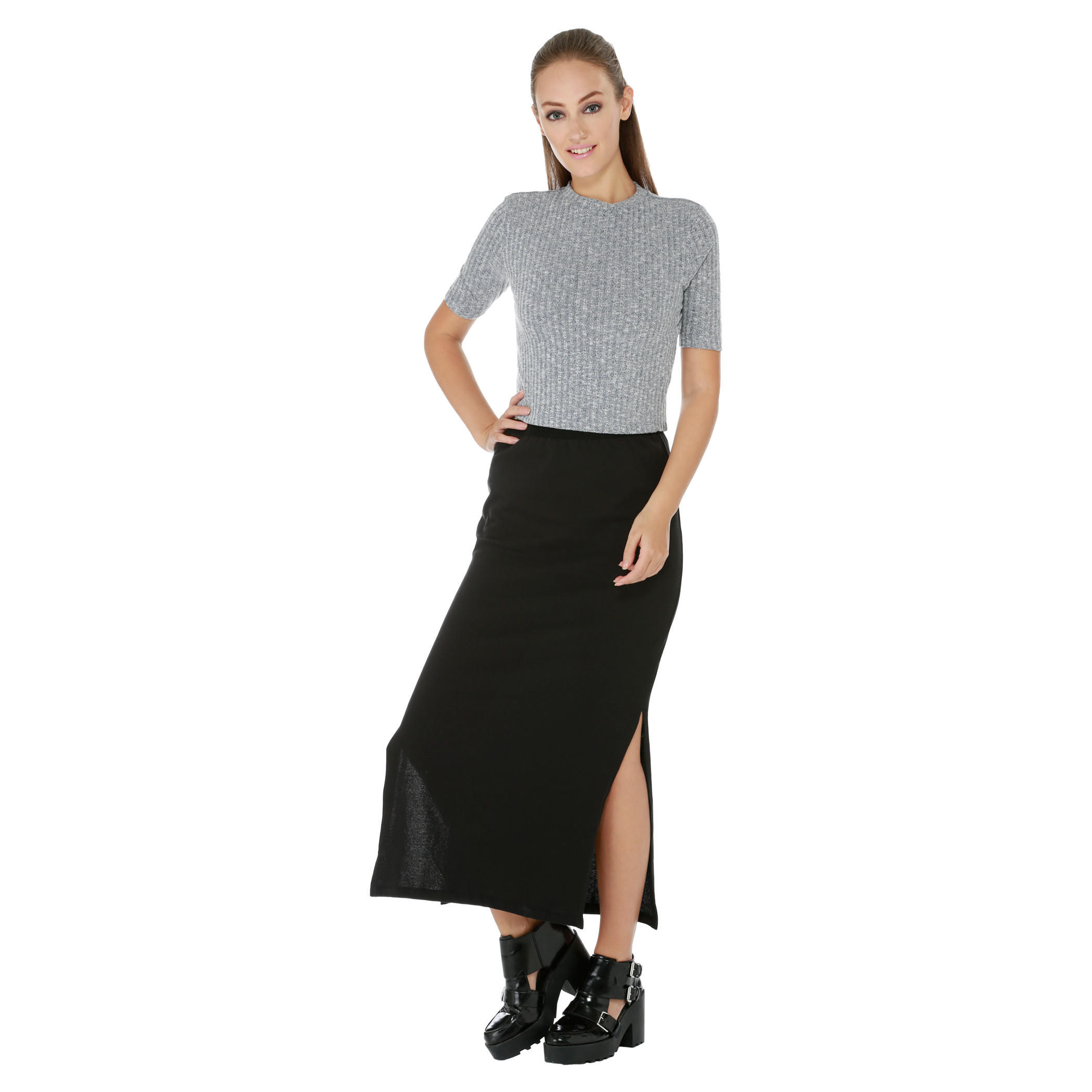 Solid Colour Skirt-women-clothing-bottoms-skirts-image-1