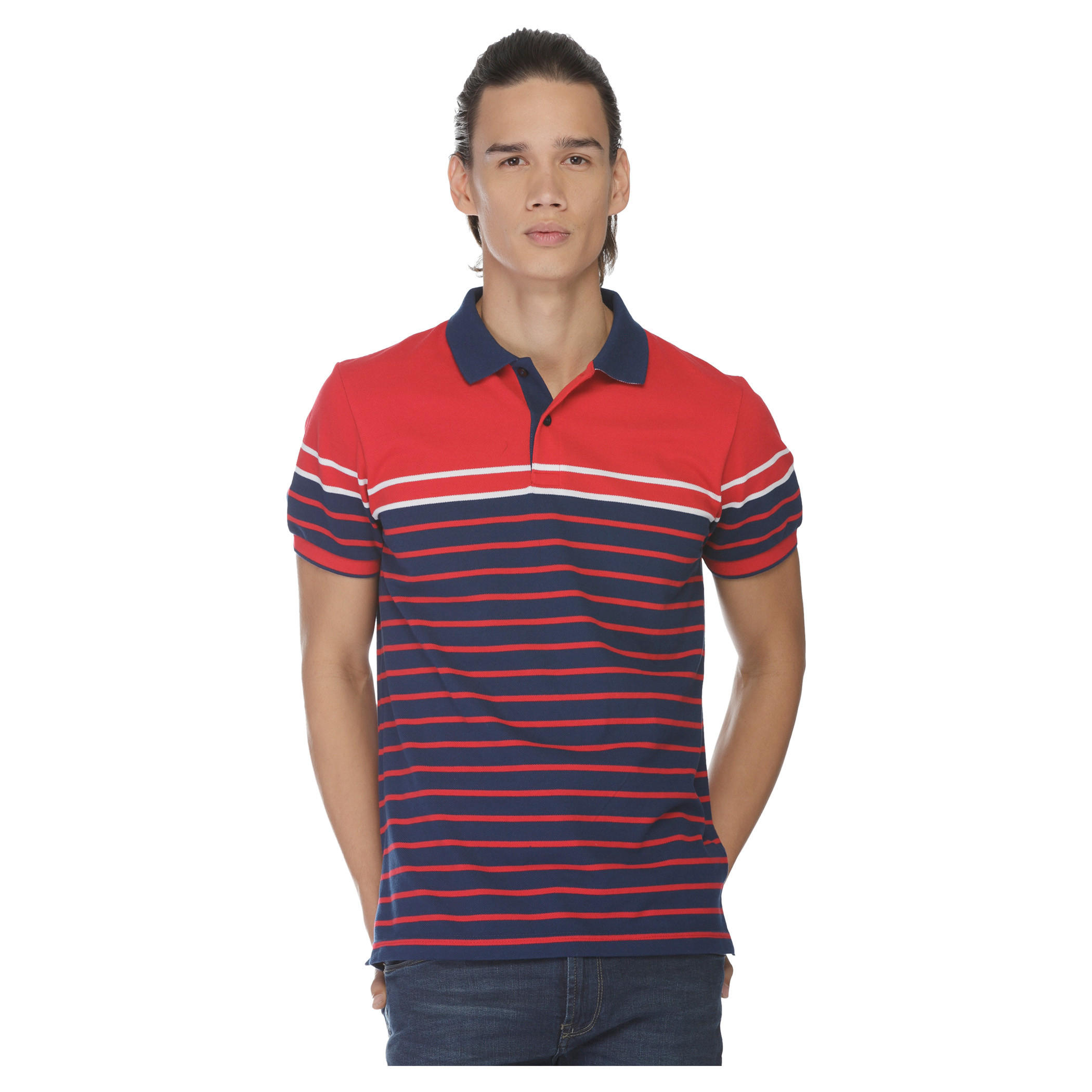 Striped Polo Neck T-shirt-men-clothing-tshirtsandpolos-polos-image-5