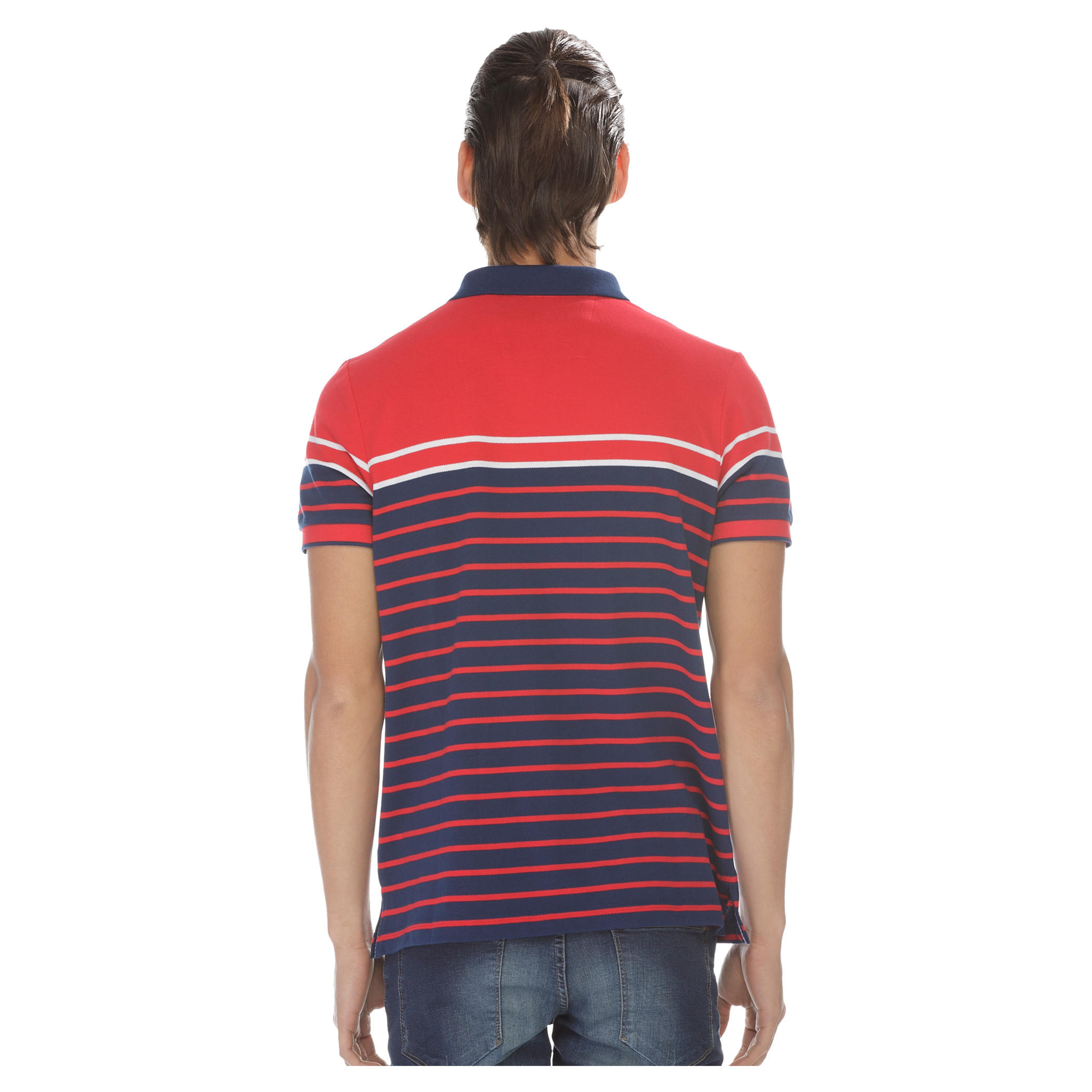 Striped Polo Neck T-shirt-men-clothing-tshirtsandpolos-polos-image-2