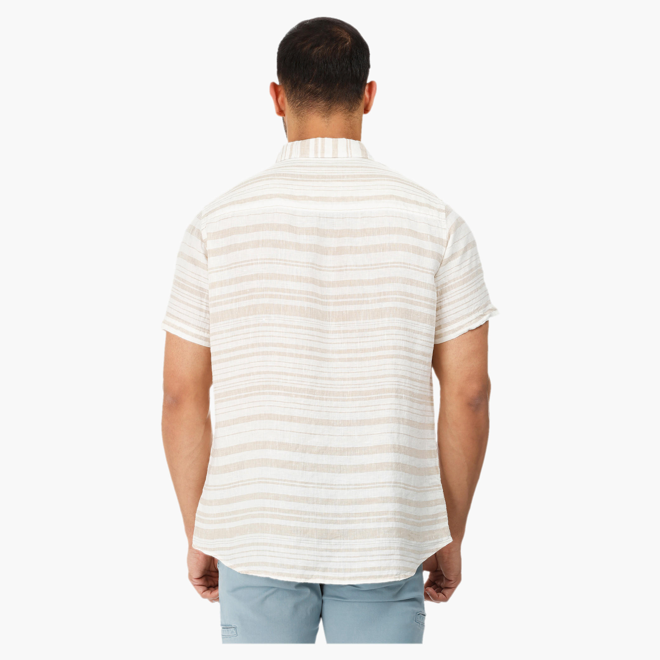 Striped Short-sleeved Shirt-men-clothing-shirts-image-7