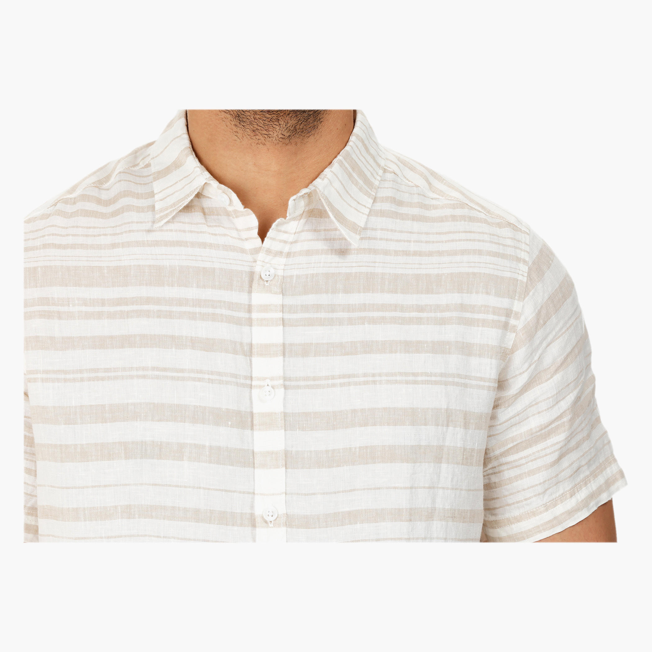 Striped Short-sleeved Shirt-men-clothing-shirts-image-9