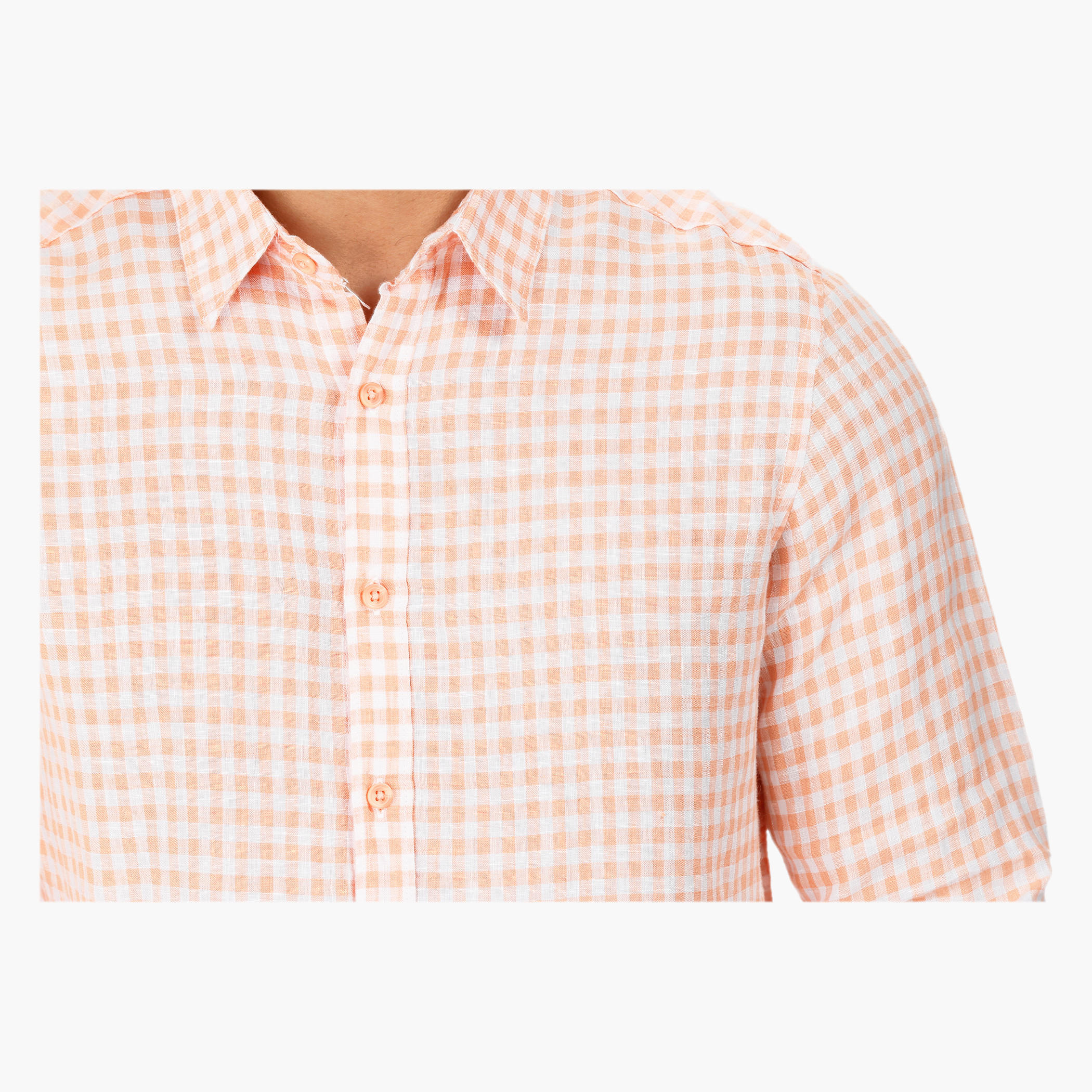 Gingham Long-sleeved Shirt-men-clothing-shirts-image-4
