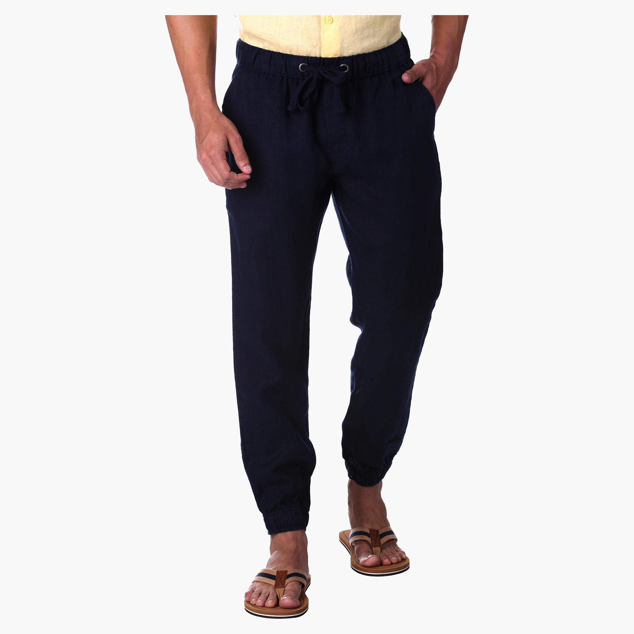 Solid Colour Pants-men-clothing-bottoms-joggers-image-1