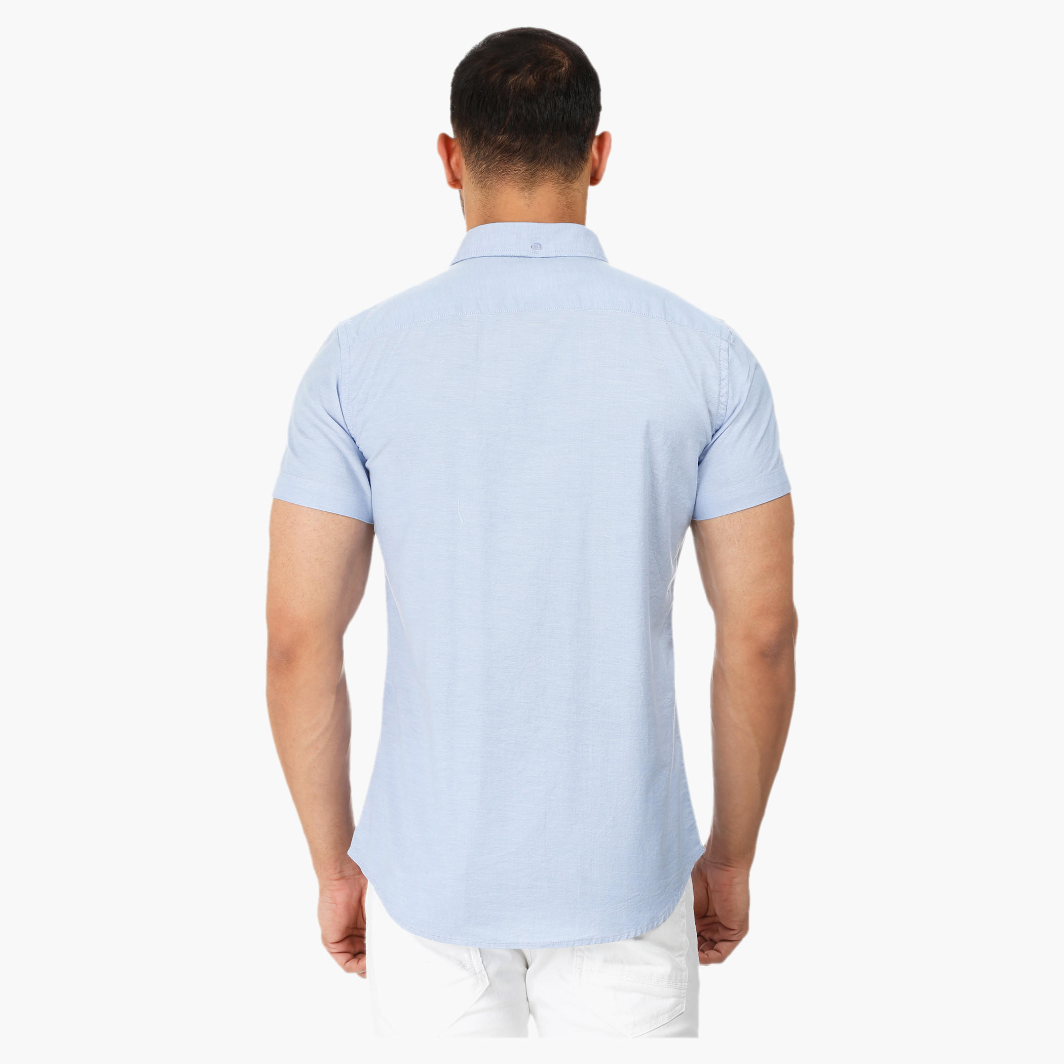 Short-sleeved Oxford Shirt-men-clothing-shirts-image-2