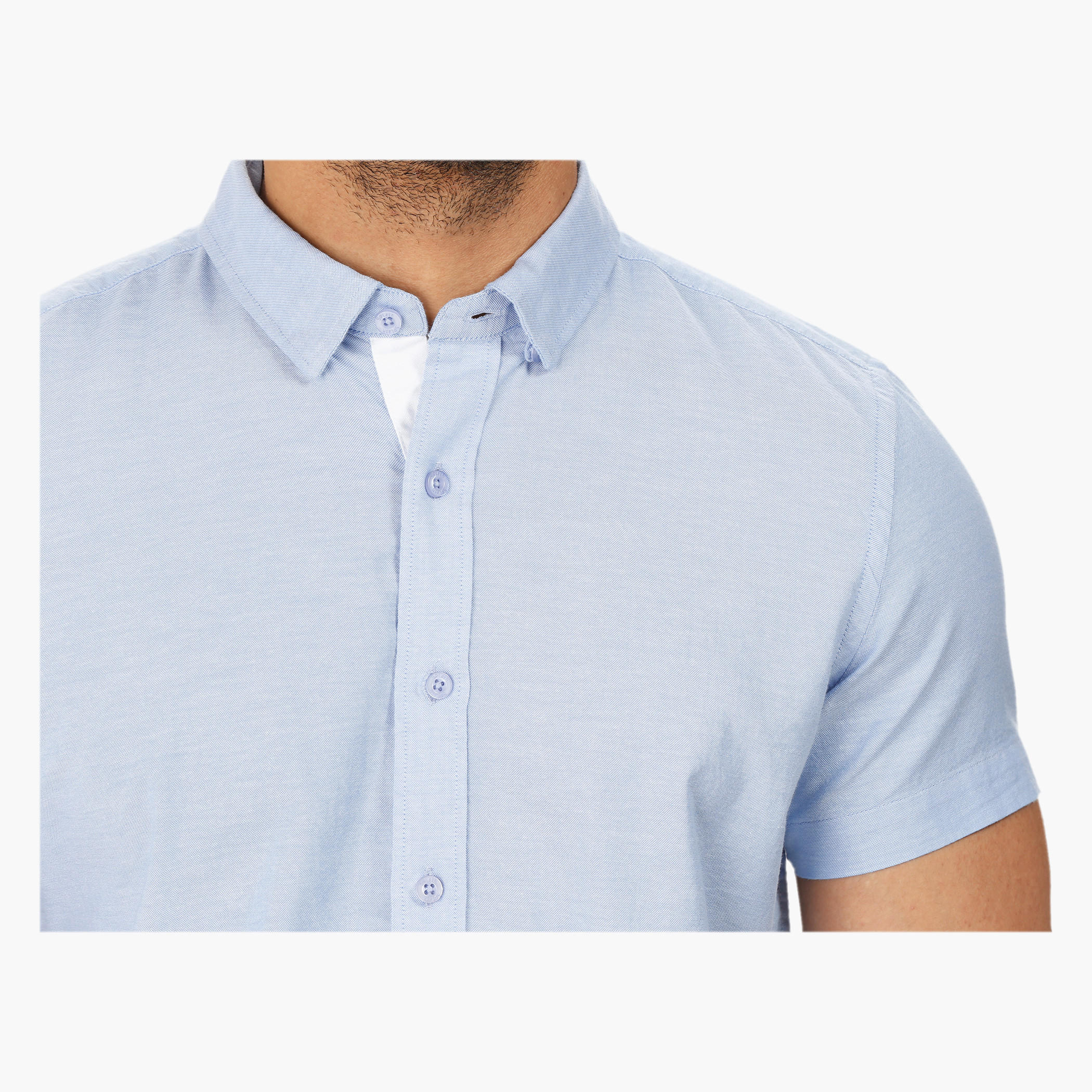 Short-sleeved Oxford Shirt-men-clothing-shirts-image-4