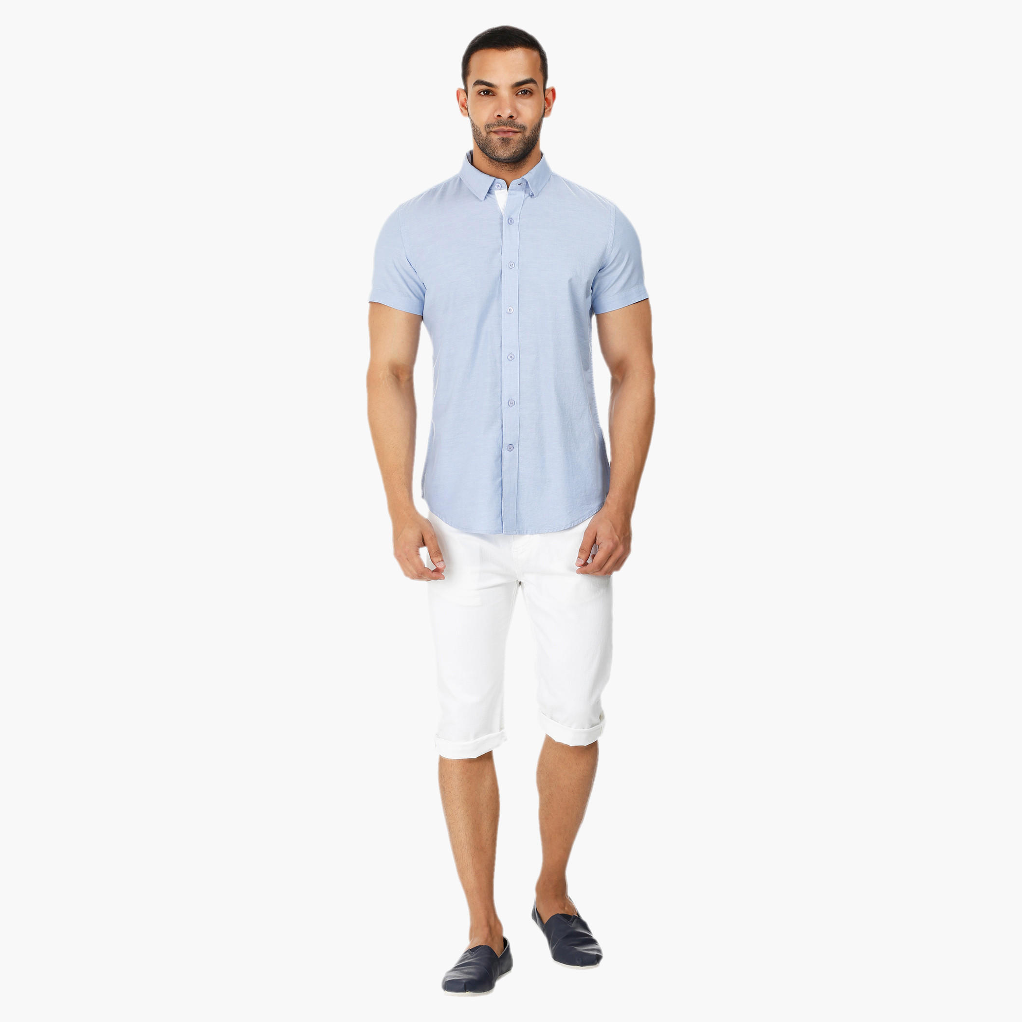 Short-sleeved Oxford Shirt-men-clothing-shirts-image-5