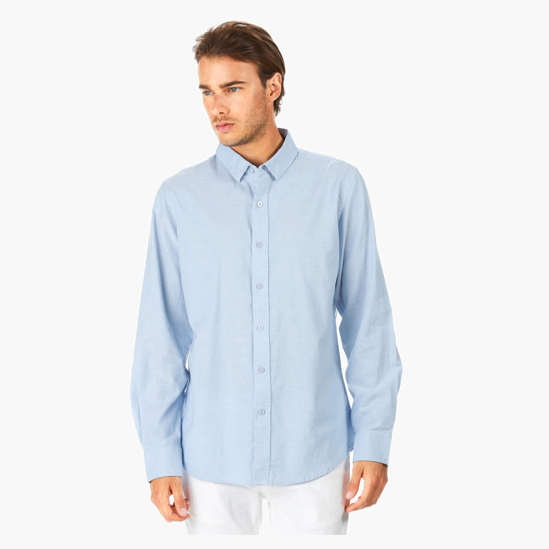 Solid Colour Shirt-men-clothing-shirts-image-1