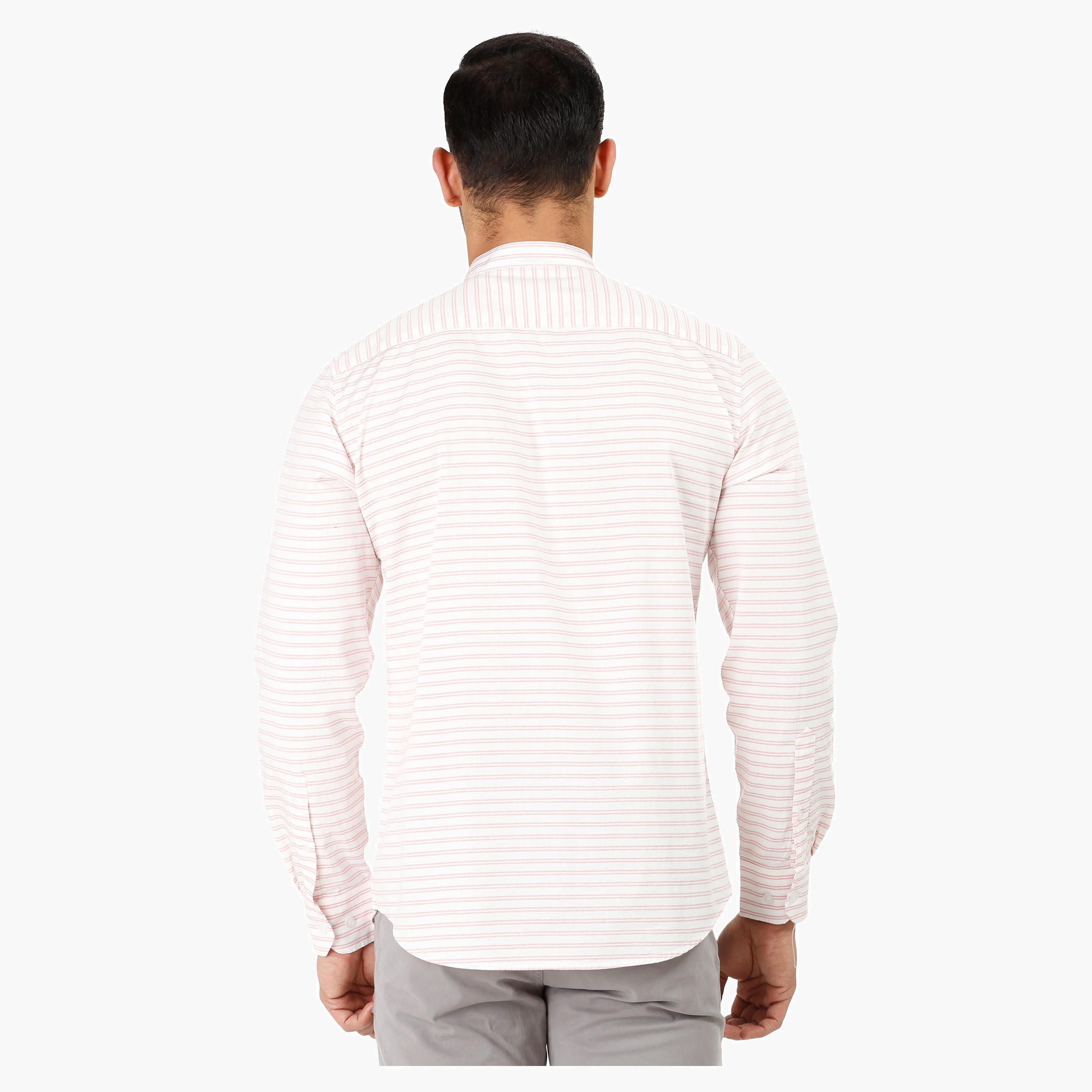 Band Neck Shirt with Long Sleeves-men-clothing-shirts-image-2
