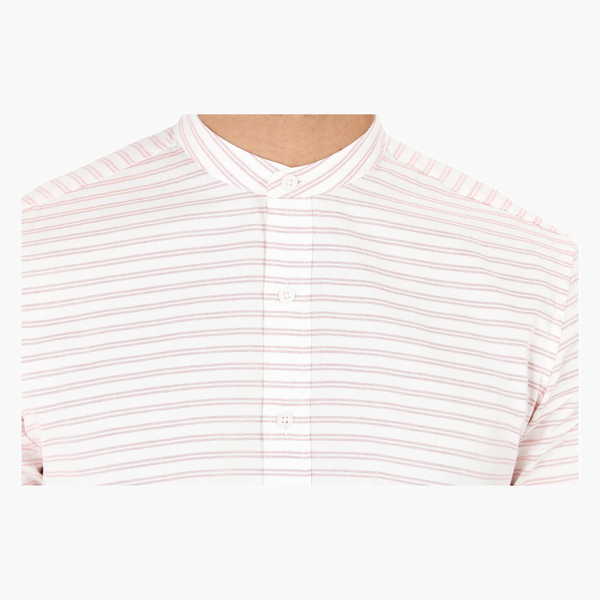 Band Neck Shirt with Long Sleeves-men-clothing-shirts-image-4