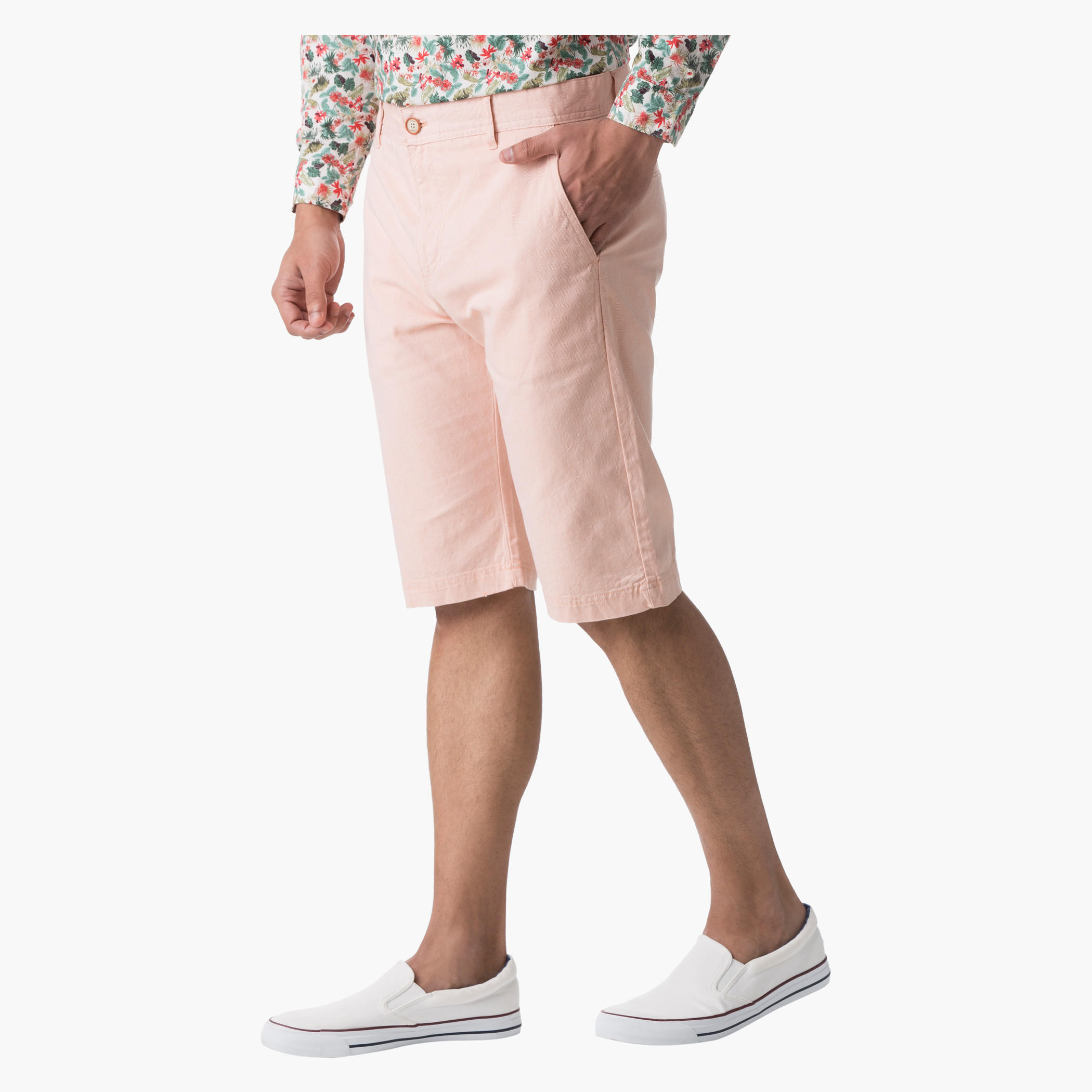 Cotton Oxford Shorts in Slim Fit-men-clothing-bottoms-shorts-image-8