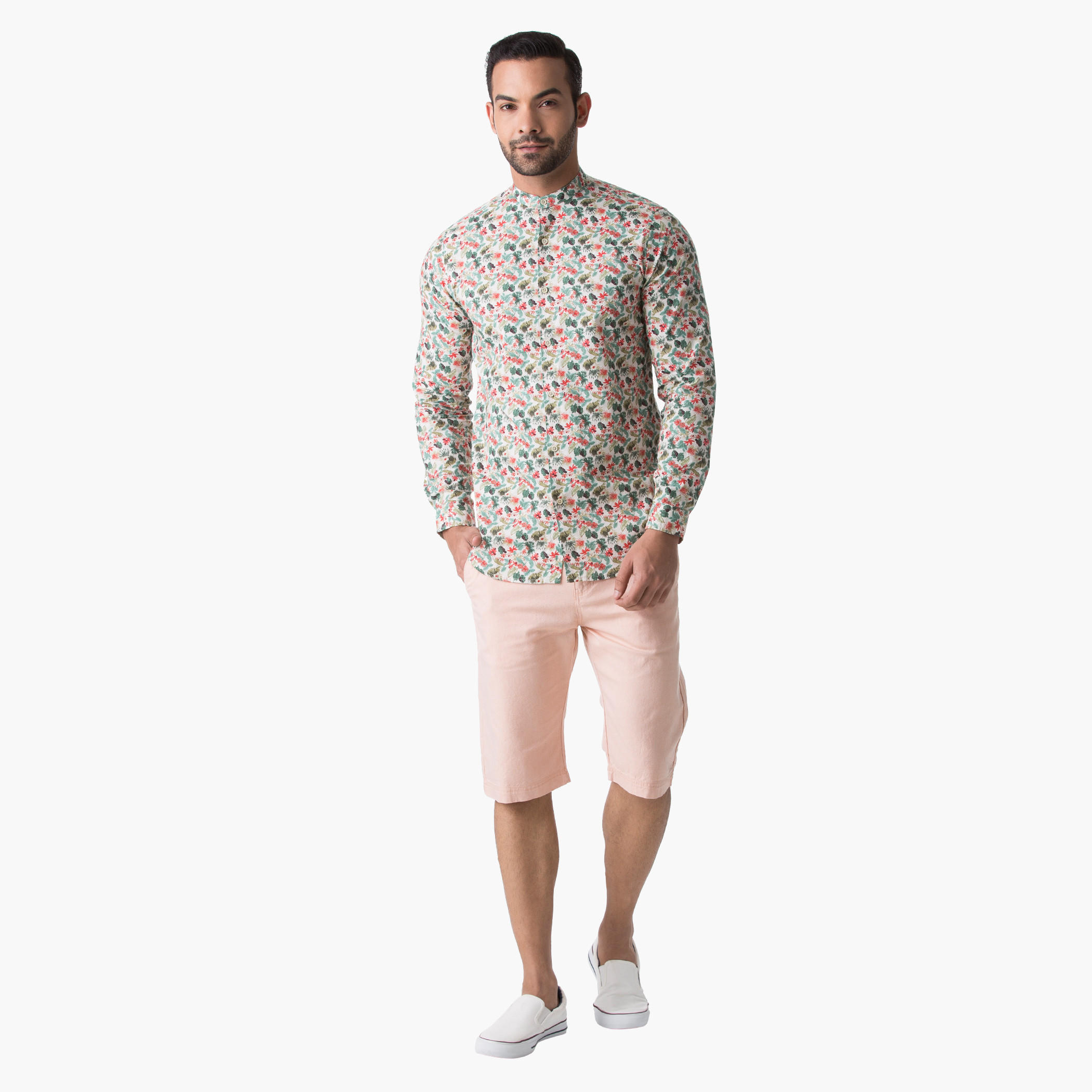 Cotton Oxford Shorts in Slim Fit-men-clothing-bottoms-shorts-image-10