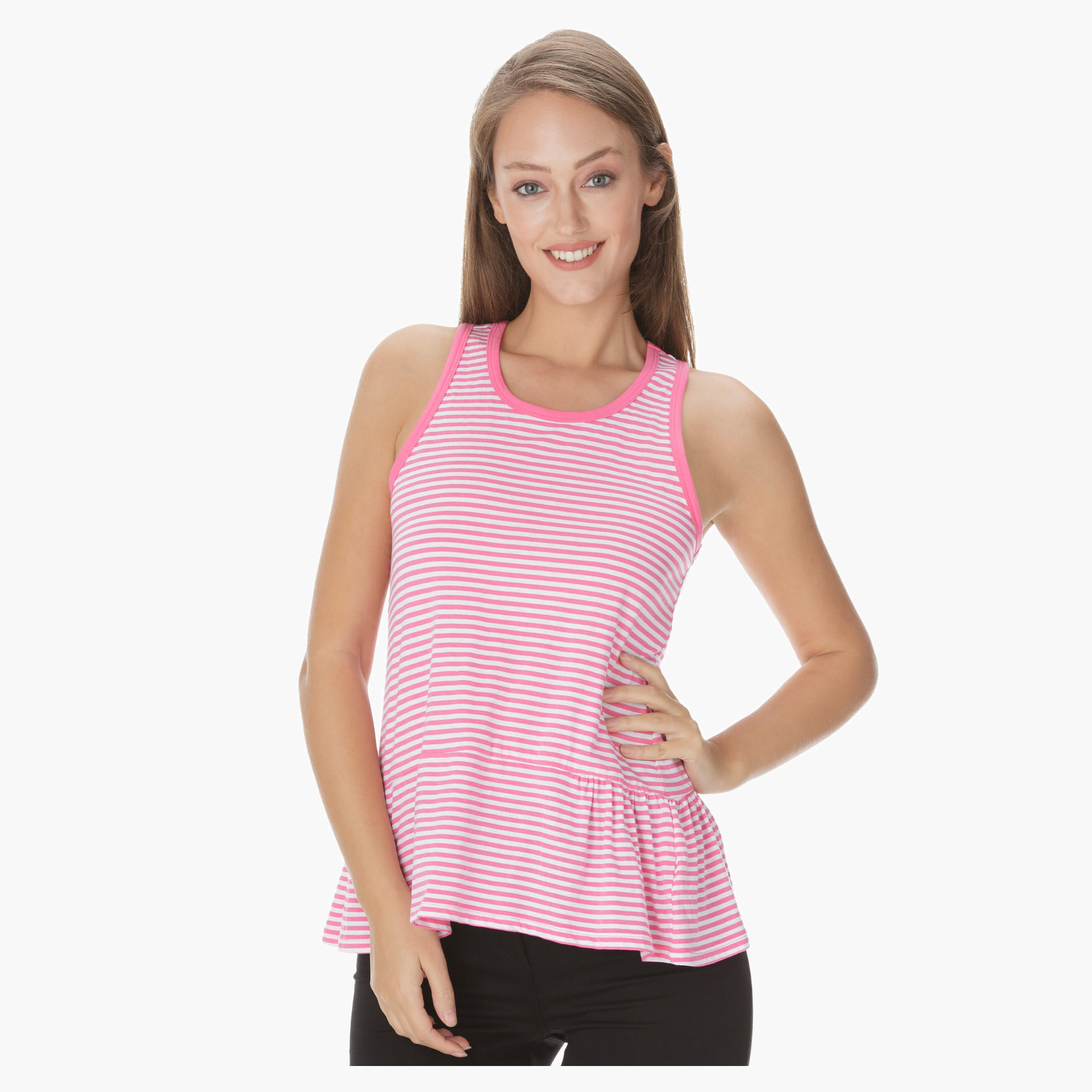 Striped Racerback Top-women-clothing-tshirts-image-1