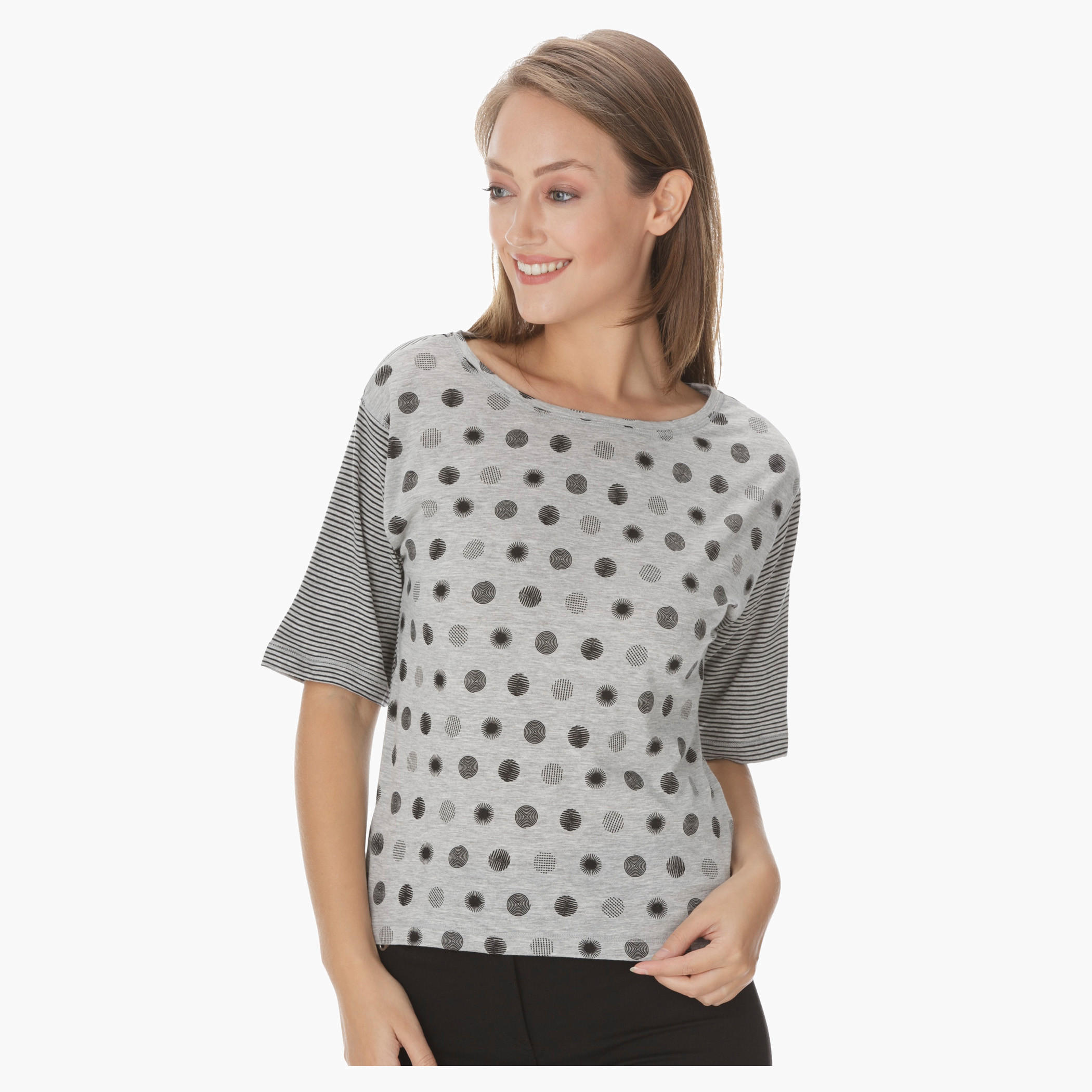 Printed Round Neck Top-women-clothing-tshirts-image-5