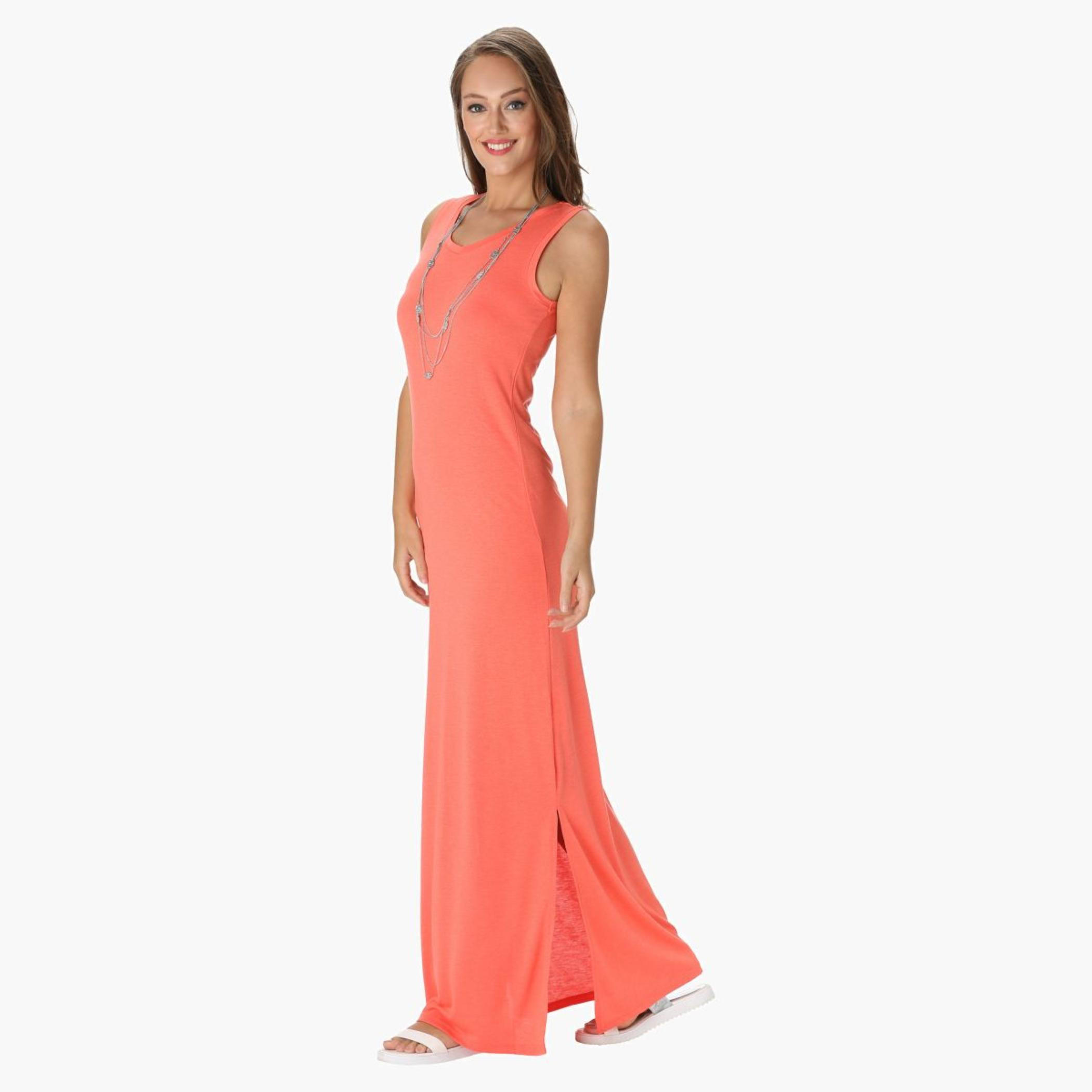Solid Colour Maxi Dress-women-clothing-dresses-image-2