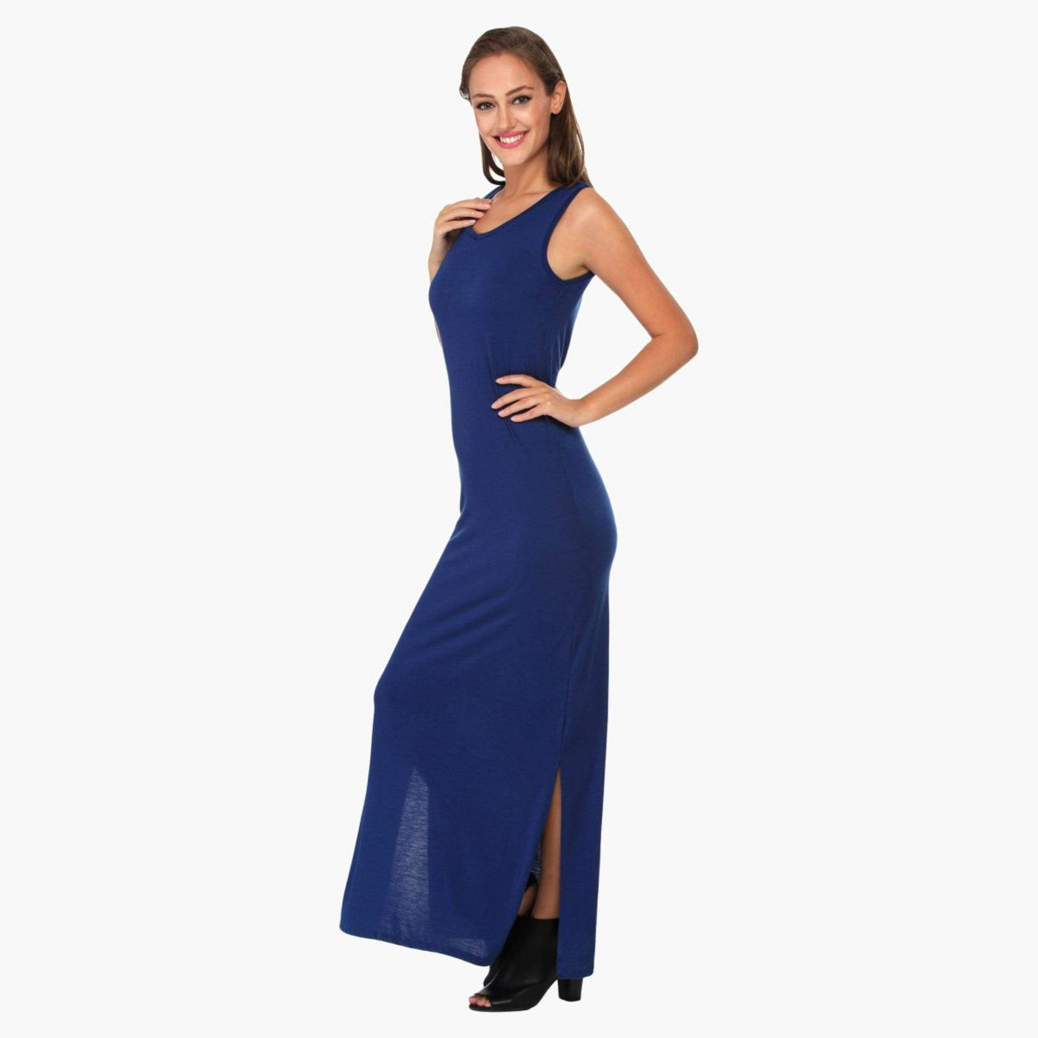 Solid Colour Maxi Dress-women-clothing-dresses-image-3