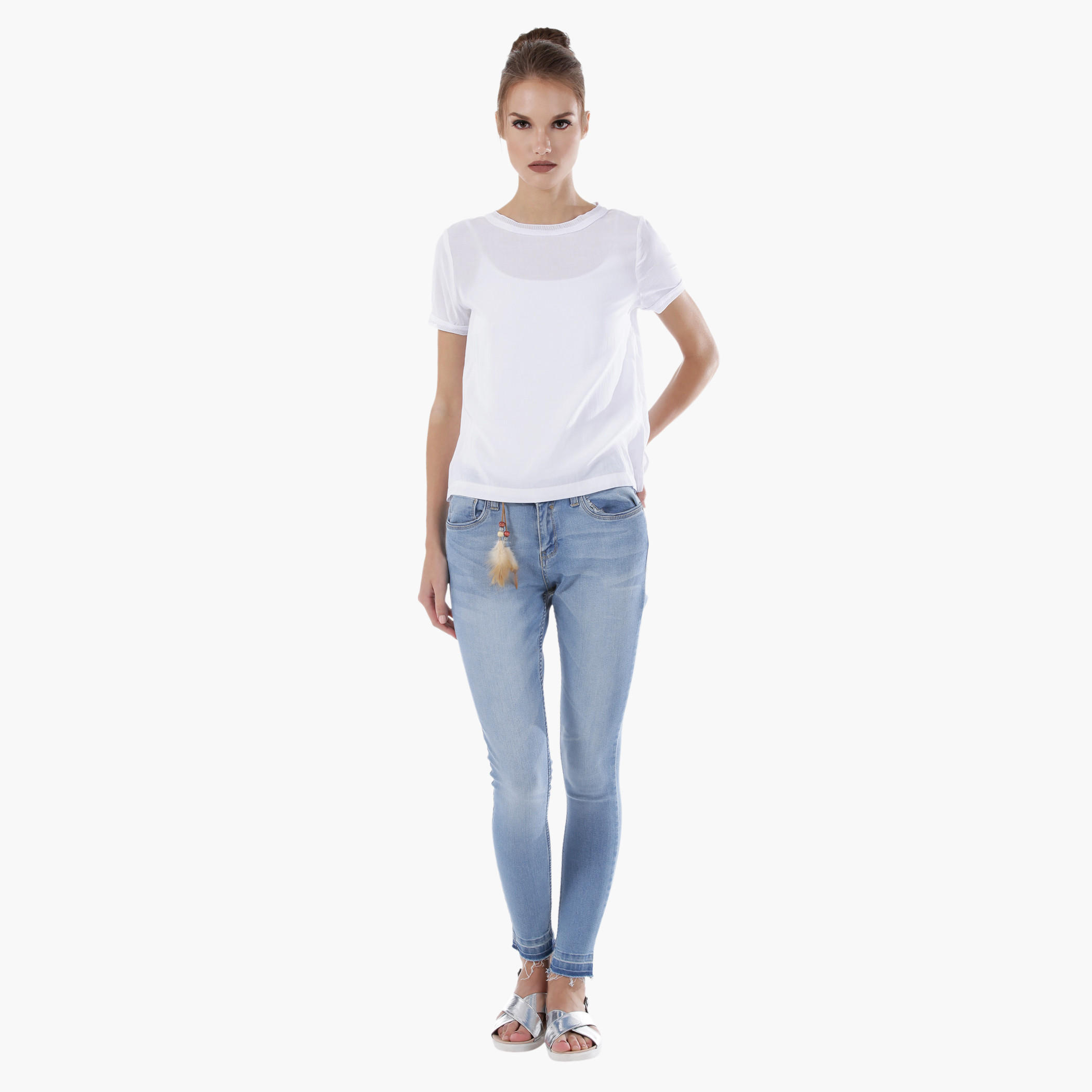 Round Neck Top with Short Sleeves-women-clothing-tshirts-image-5