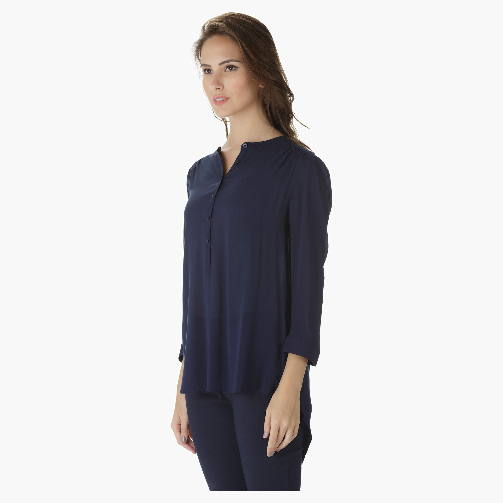 Solid Colour Top-women-clothing-shirtsandblouses-blouses-image-3