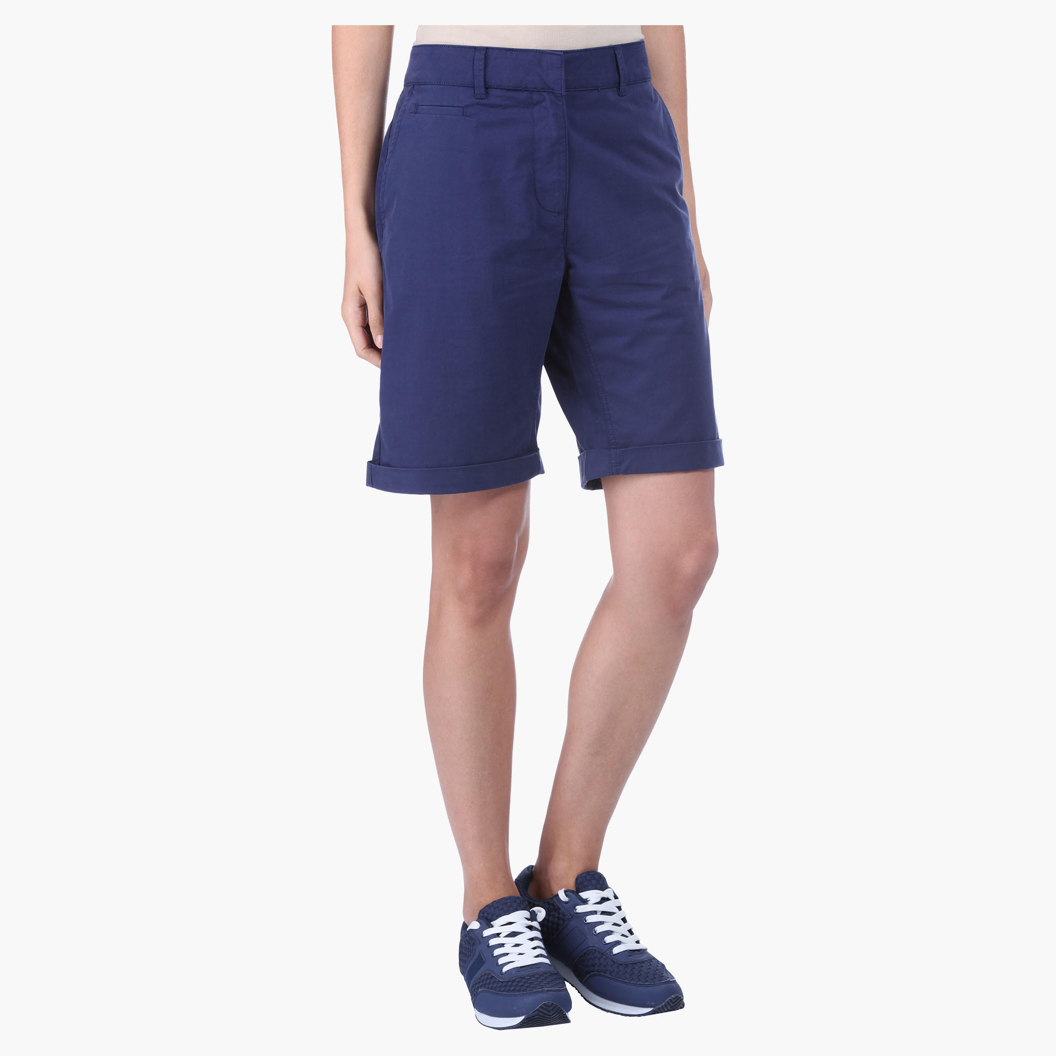 Solid Colour Shorts-women-clothing-bottoms-shorts-image-1