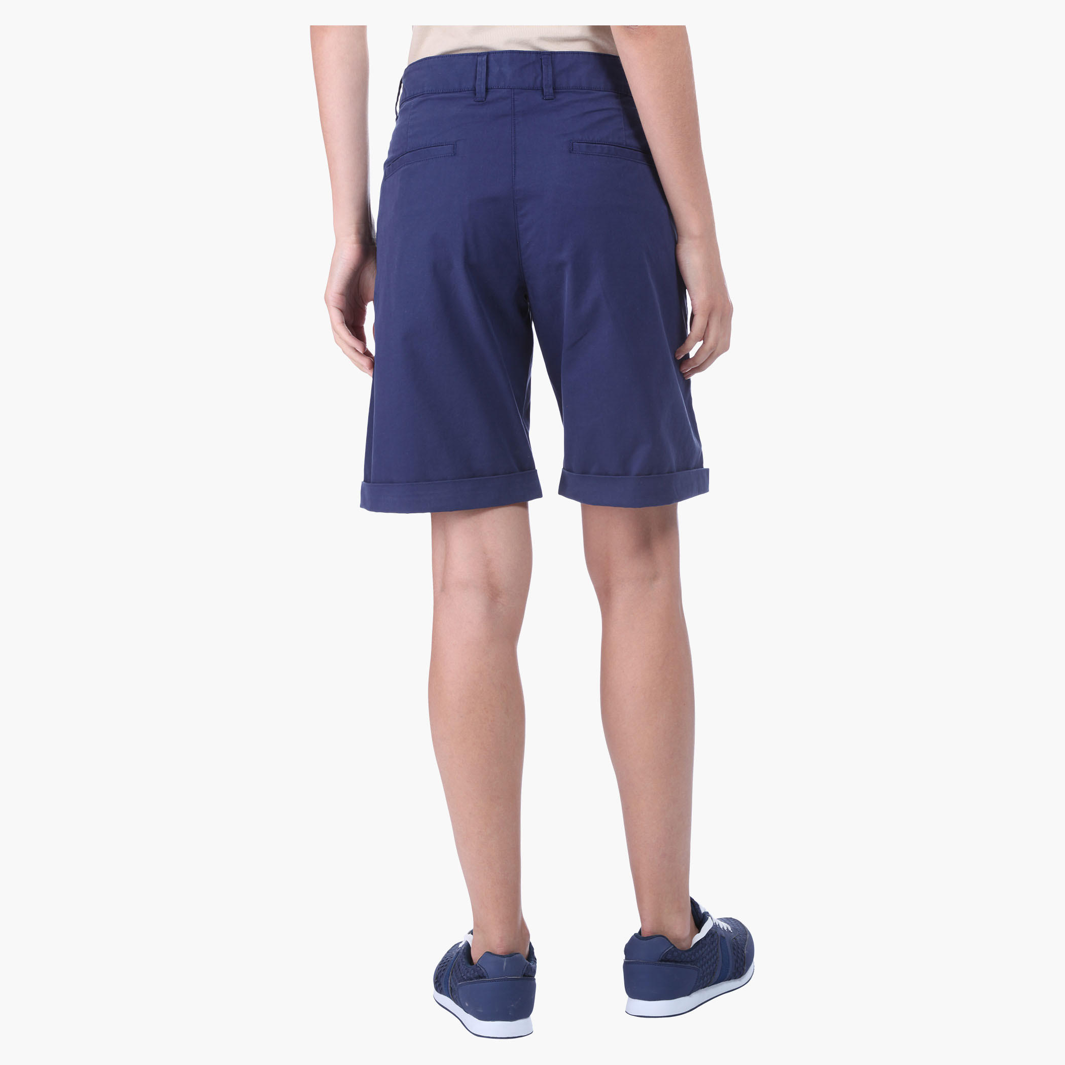 Solid Colour Shorts-women-clothing-bottoms-shorts-image-2