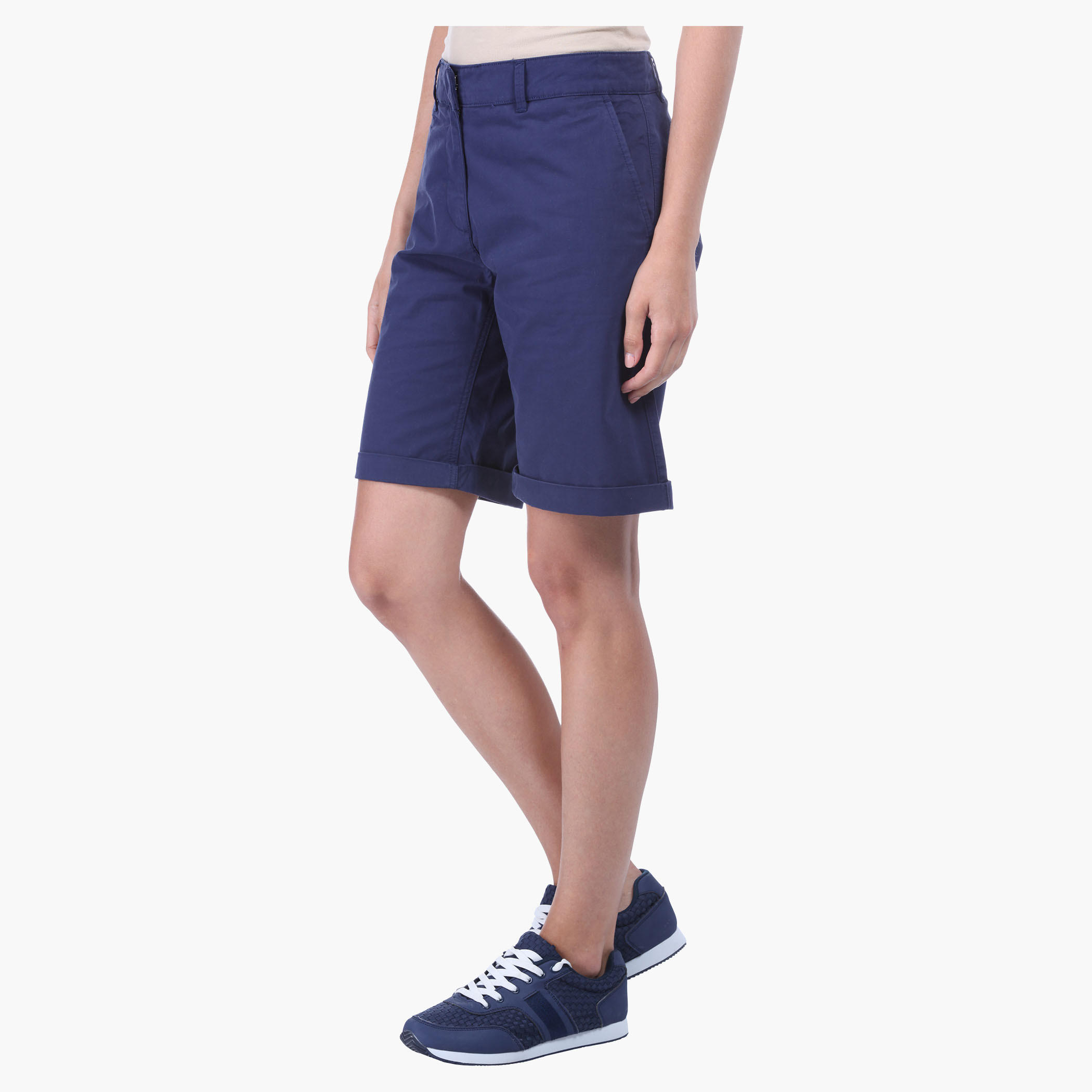 Solid Colour Shorts-women-clothing-bottoms-shorts-image-3