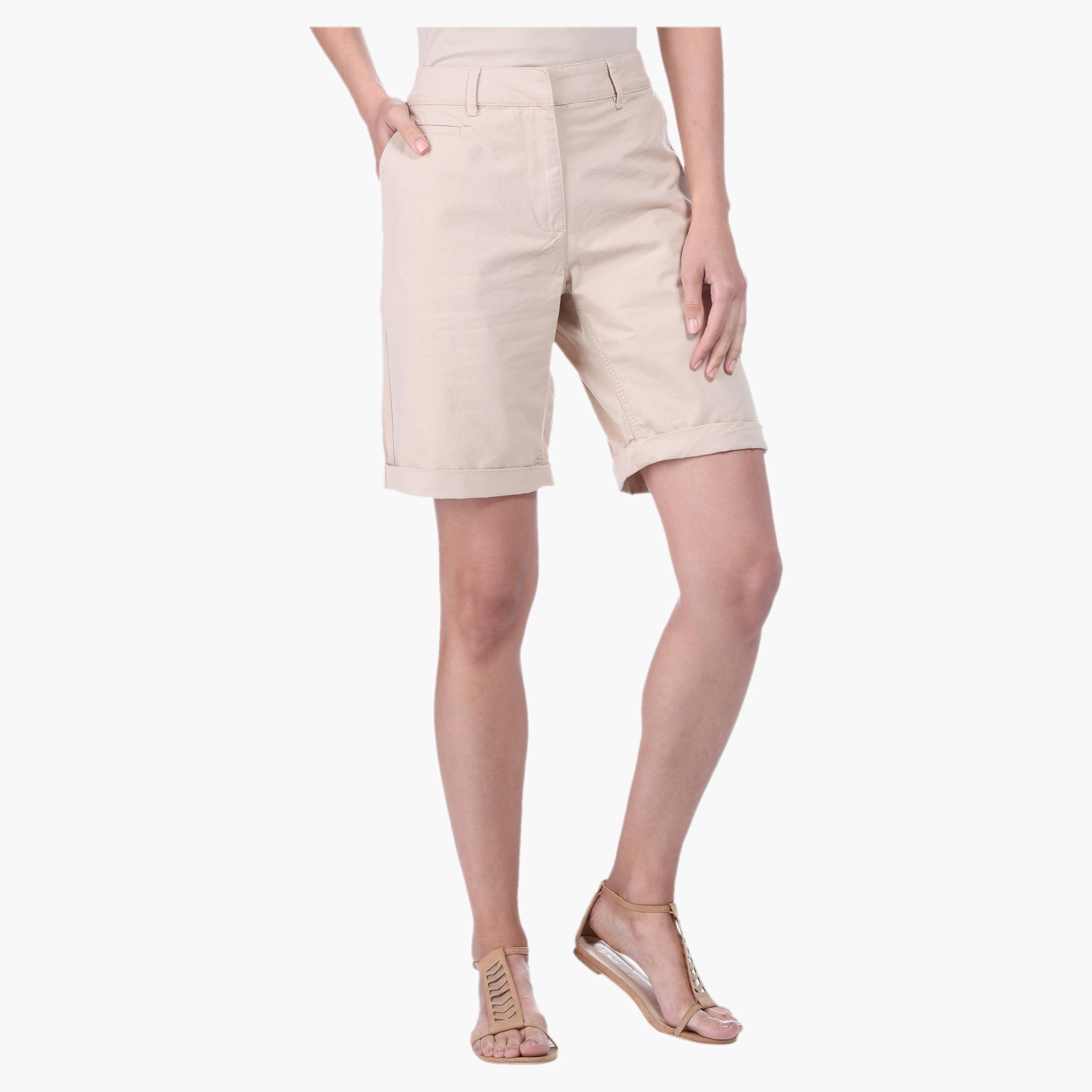 Solid Colour Shorts-women-clothing-bottoms-shorts-image-6