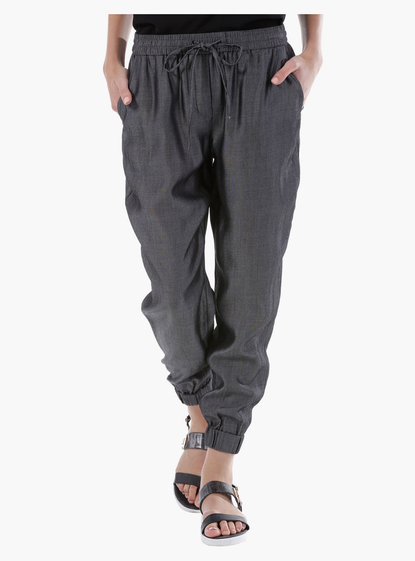 Jog Pants with Elastic Waistband and Cuffs-women-clothing-bottoms-trousers-image-1