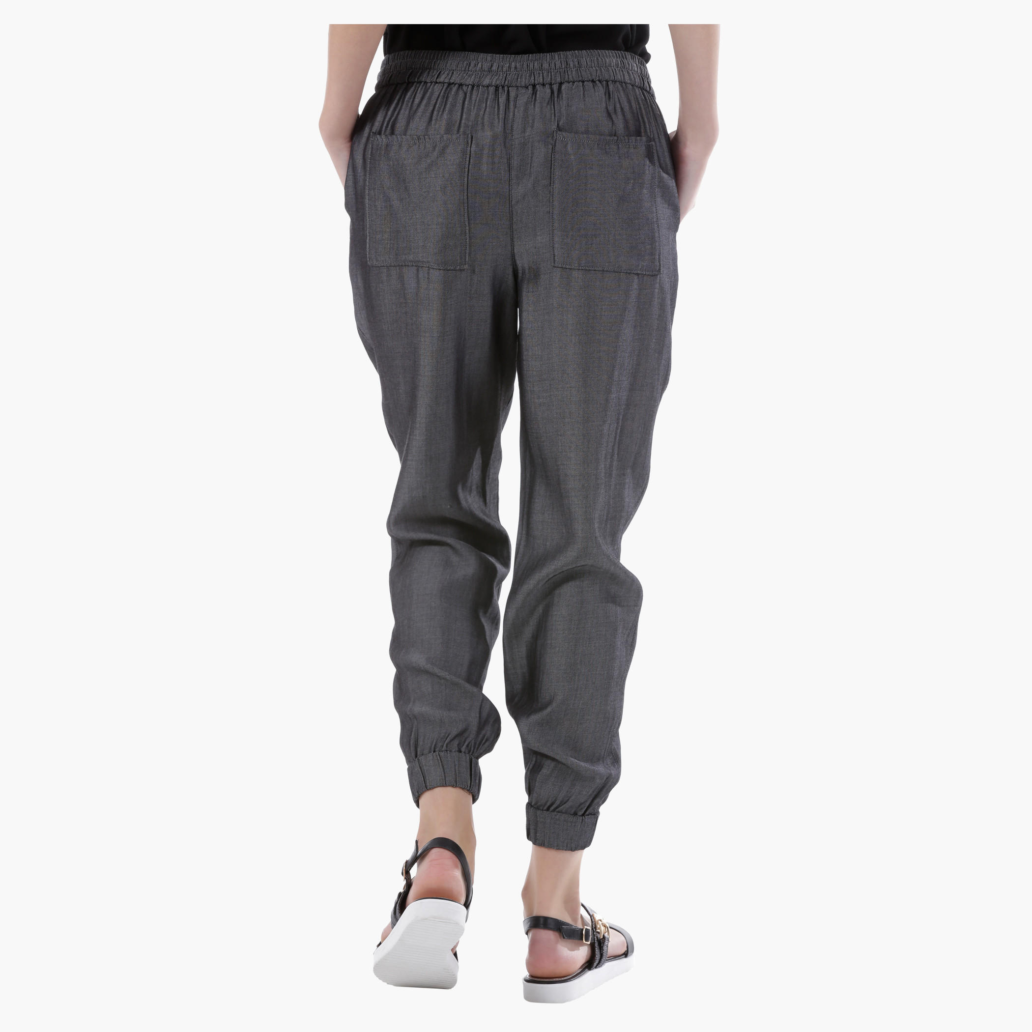 Jog Pants with Elastic Waistband and Cuffs-women-clothing-bottoms-trousers-image-2