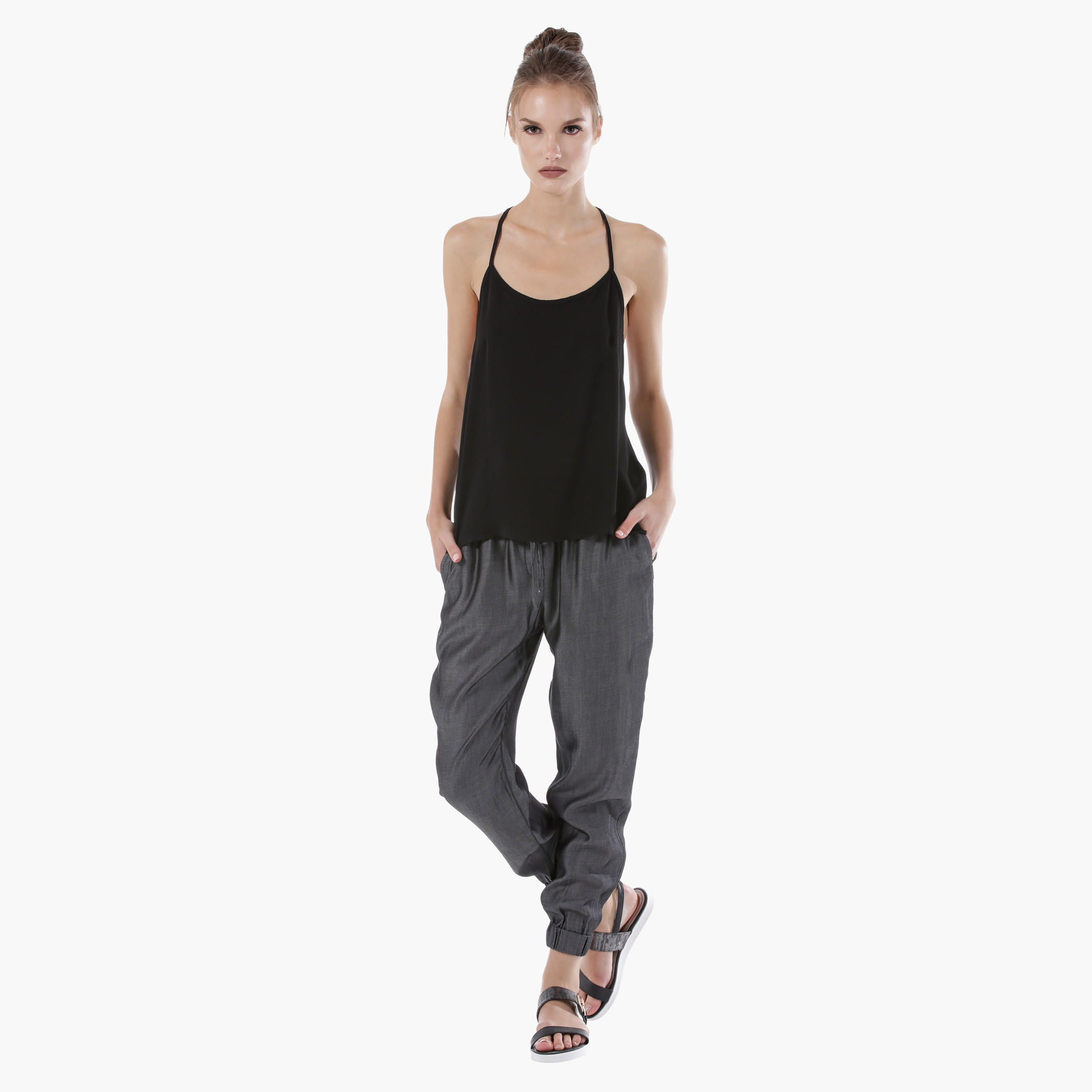 Jog Pants with Elastic Waistband and Cuffs-women-clothing-bottoms-trousers-image-5