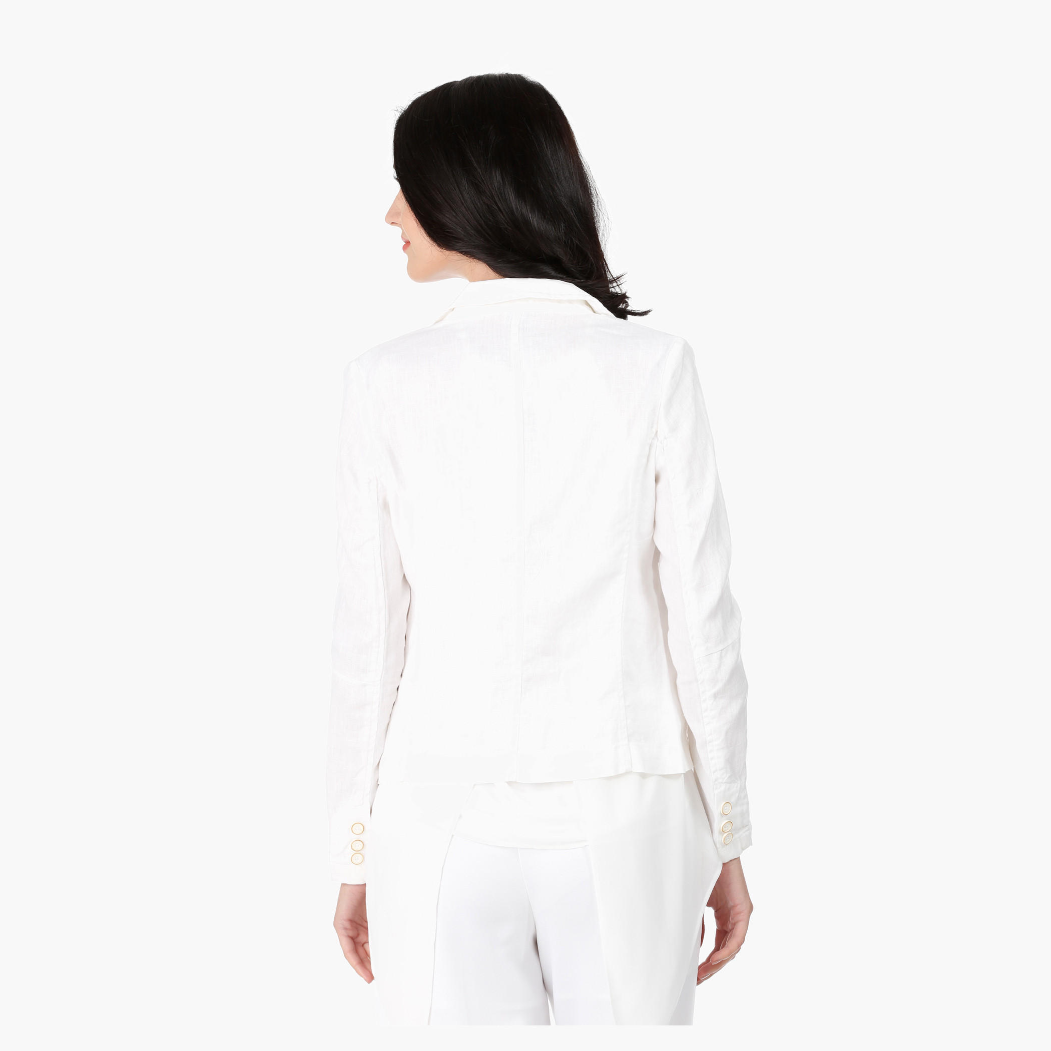 Linen Jacket with Notch Lapel and Long Sleeves in Regular Fit-women-clothing-coatsandjackets-blazers-image-7