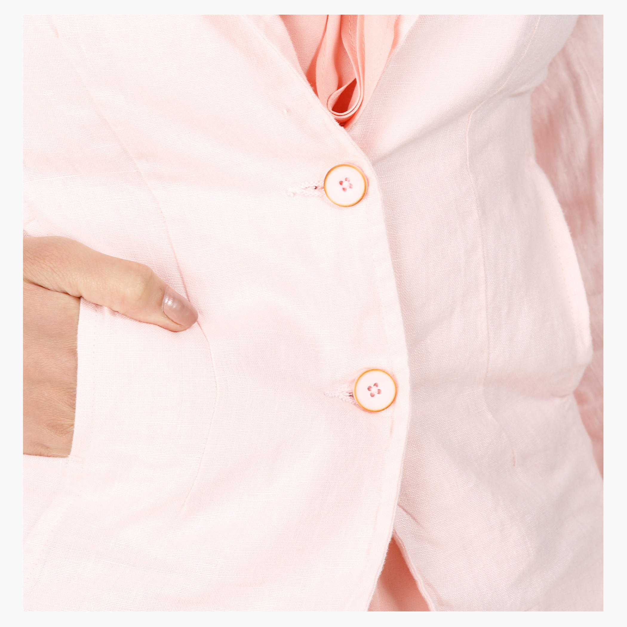 Linen Jacket with Notch Lapel and Long Sleeves in Regular Fit-women-clothing-coatsandjackets-blazers-image-14