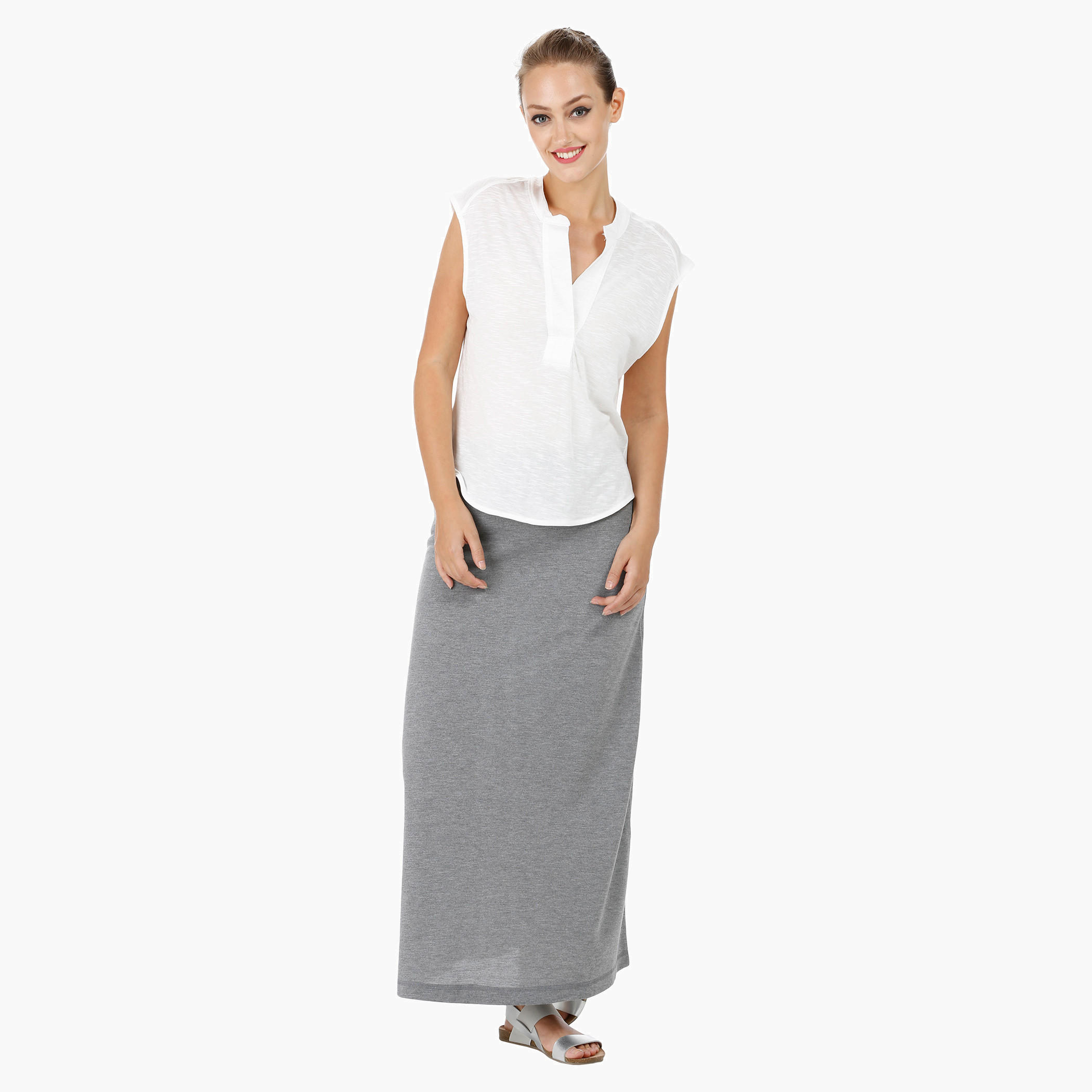 Melange Maxi Skirt-women-clothing-bottoms-skirts-image-5