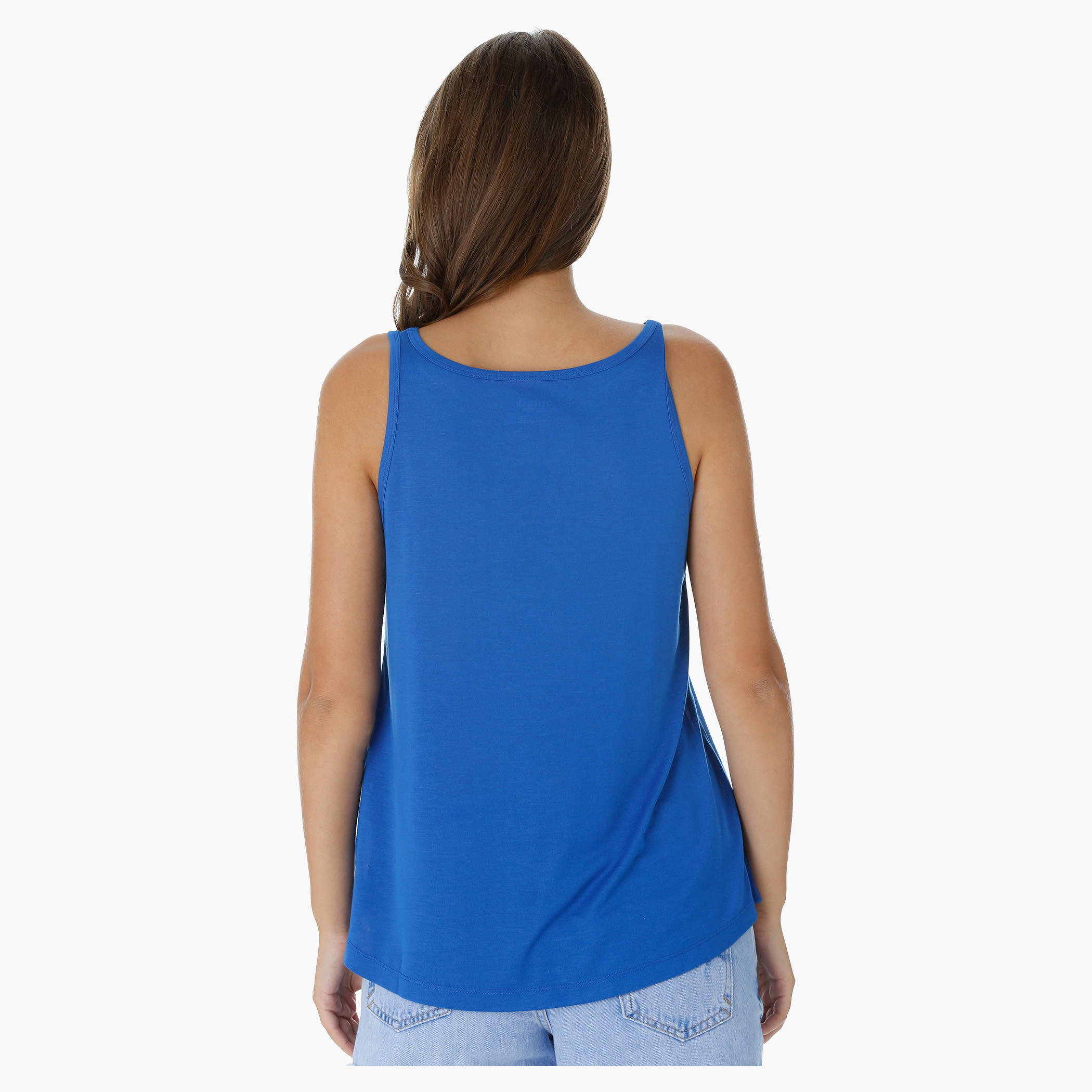 Sleeveless Top with Boat Neck-women-clothing-tshirts-image-2