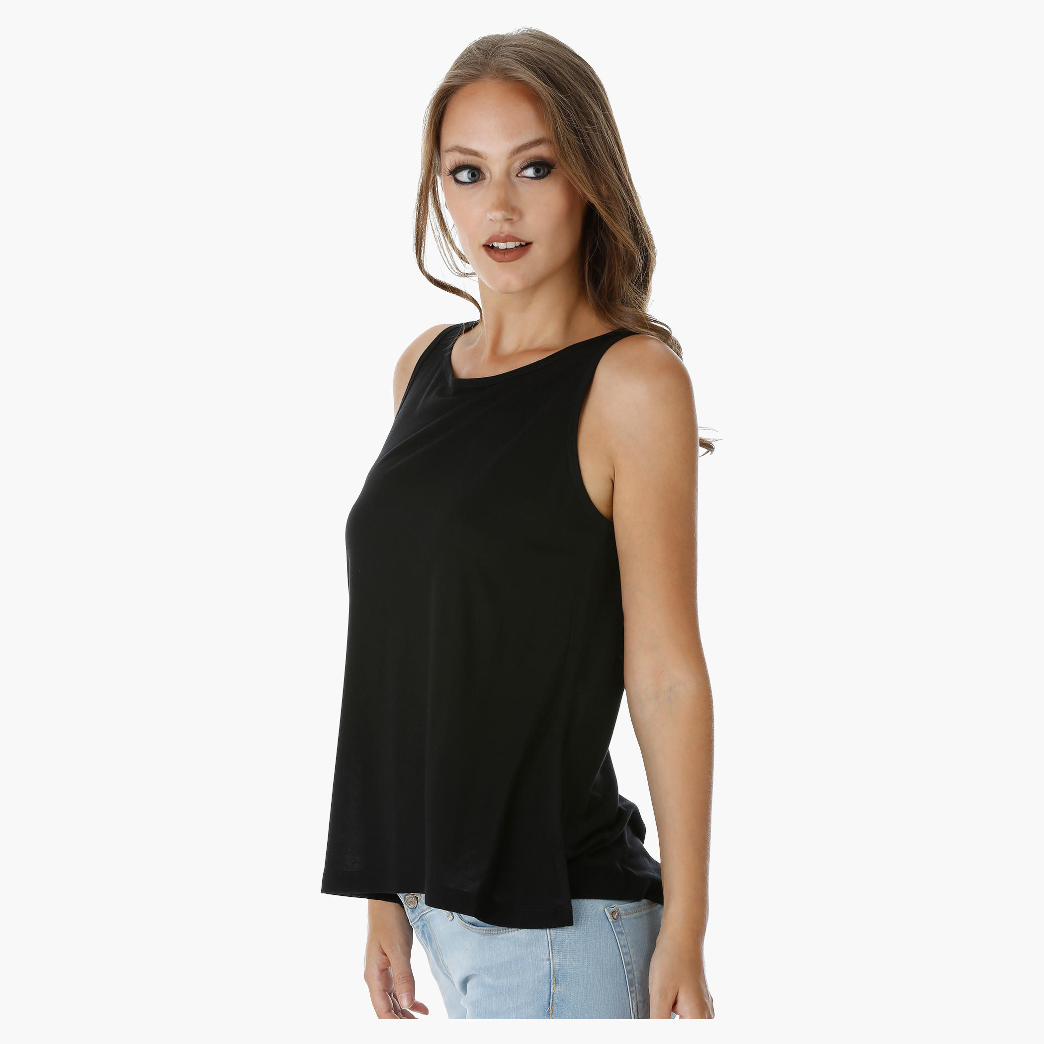 Sleeveless Round Neck Top-women-clothing-tshirts-image-3