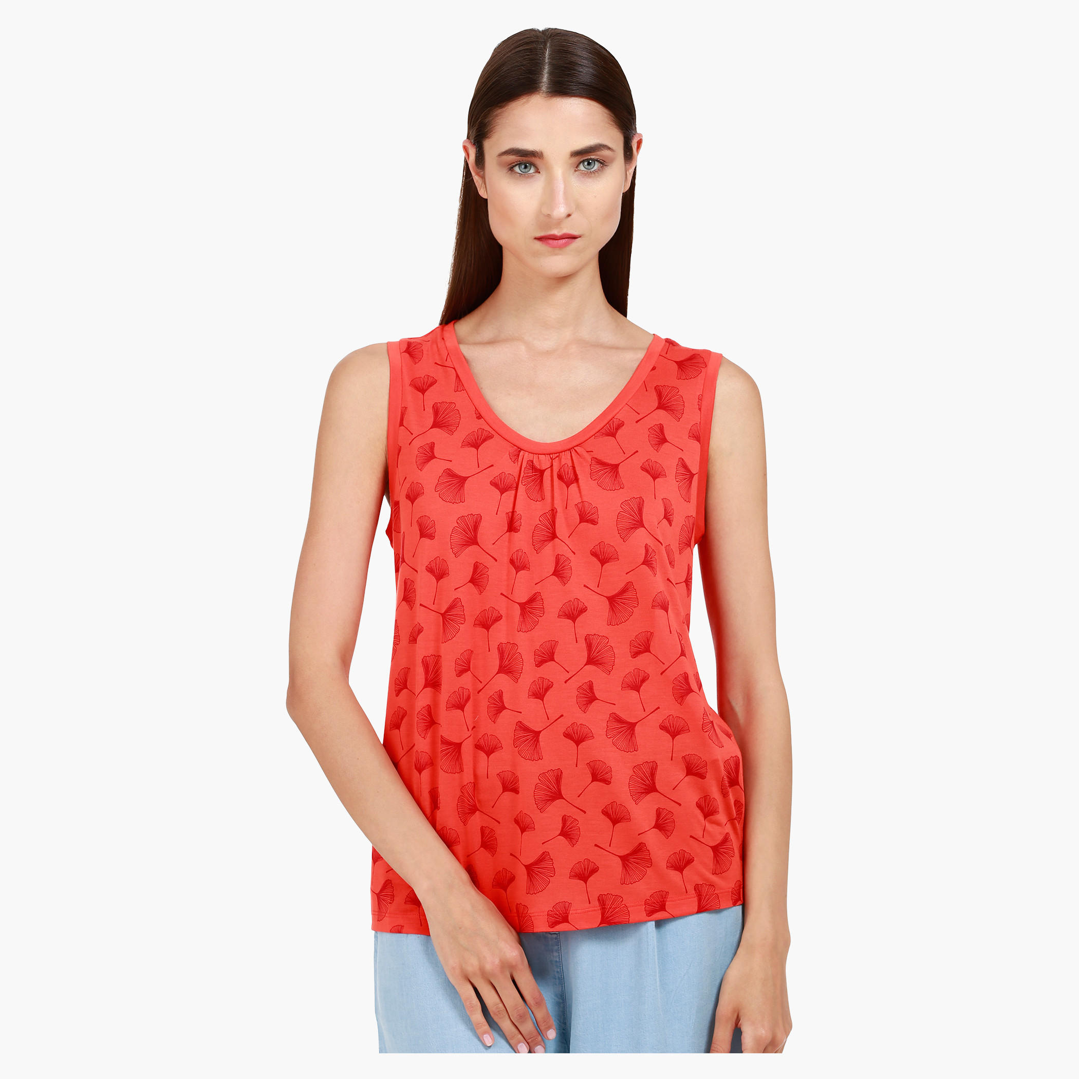 Sleeveless Top in Regular Fit-women-clothing-tshirts-image-1