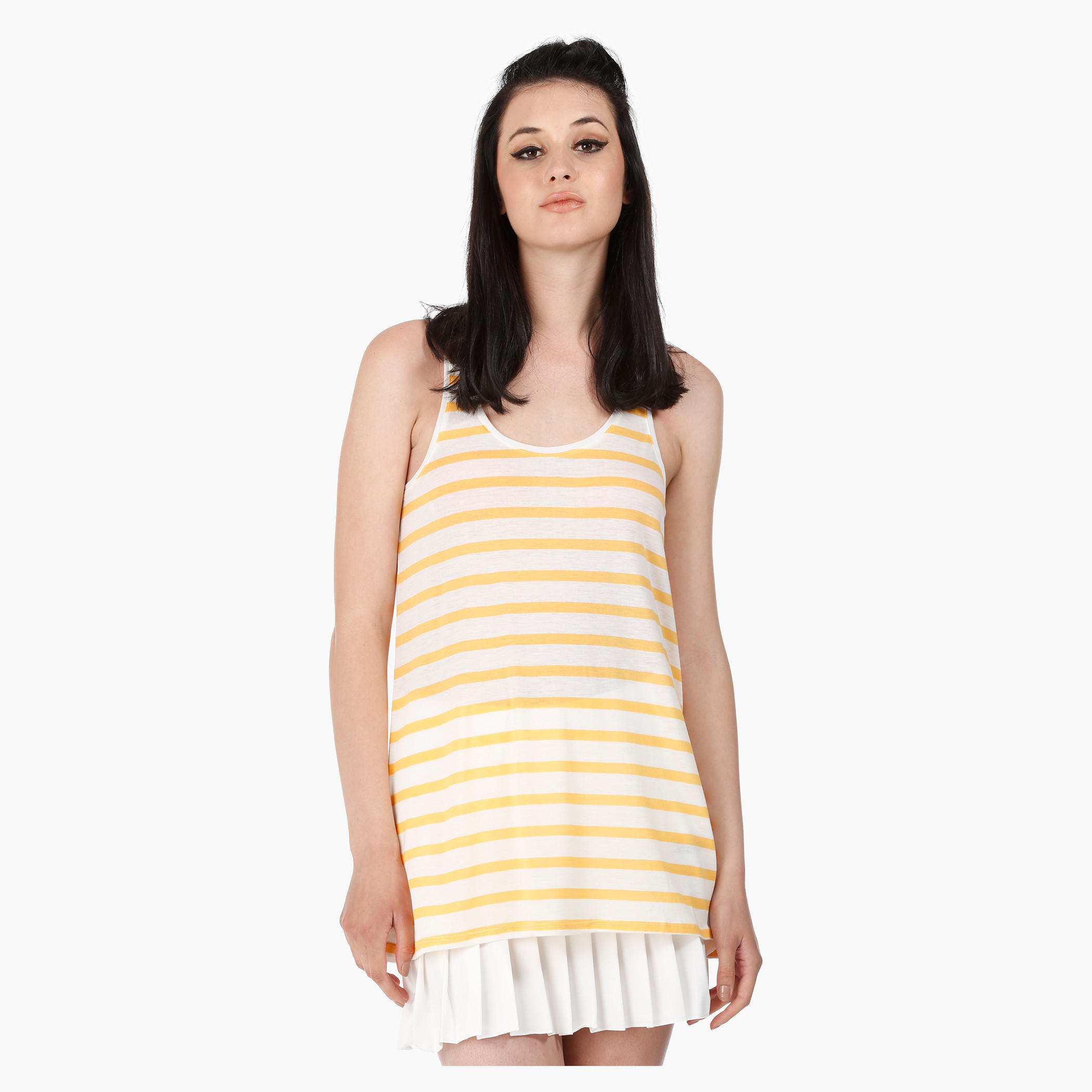Sleeveless Top with Round Neck in Regular Fit-women-clothing-tshirts-image-6