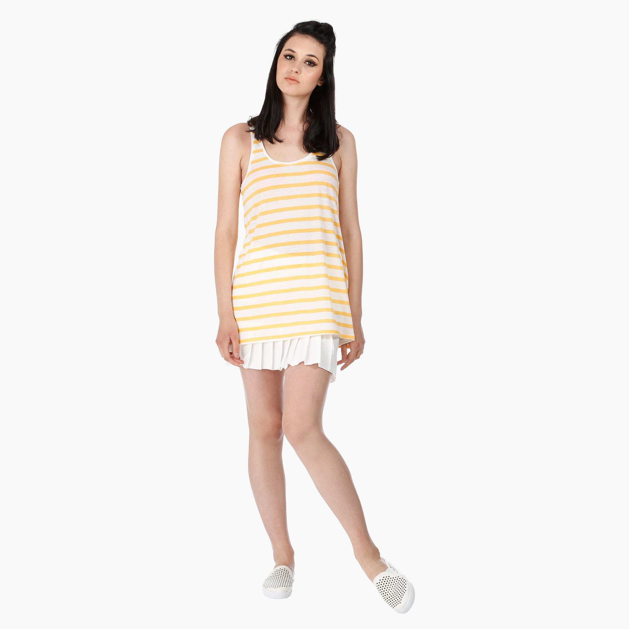 Sleeveless Top with Round Neck in Regular Fit-women-clothing-tshirts-image-10