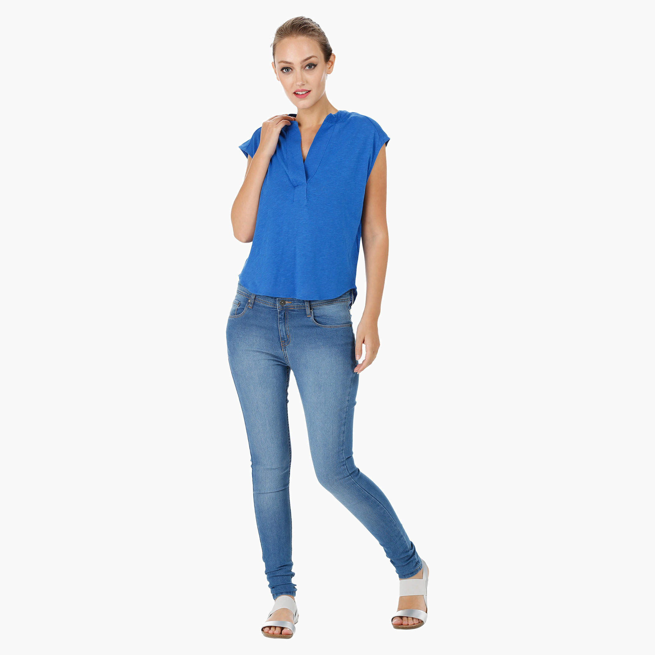 V-neck Top-women-clothing-shirtsandblouses-blouses-image-1
