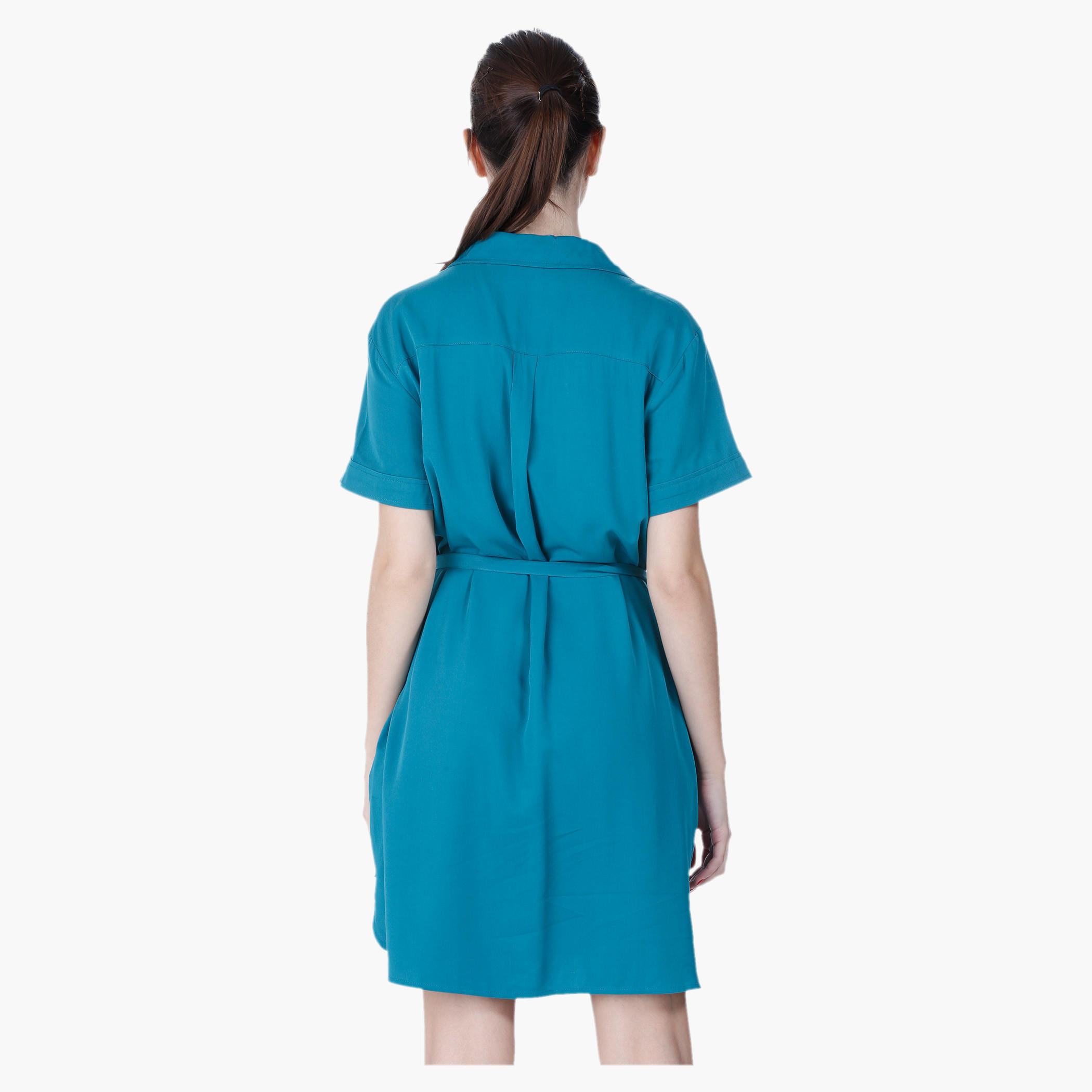 Notch-collared Dress with Waist Belt-women-clothing-dresses-image-2