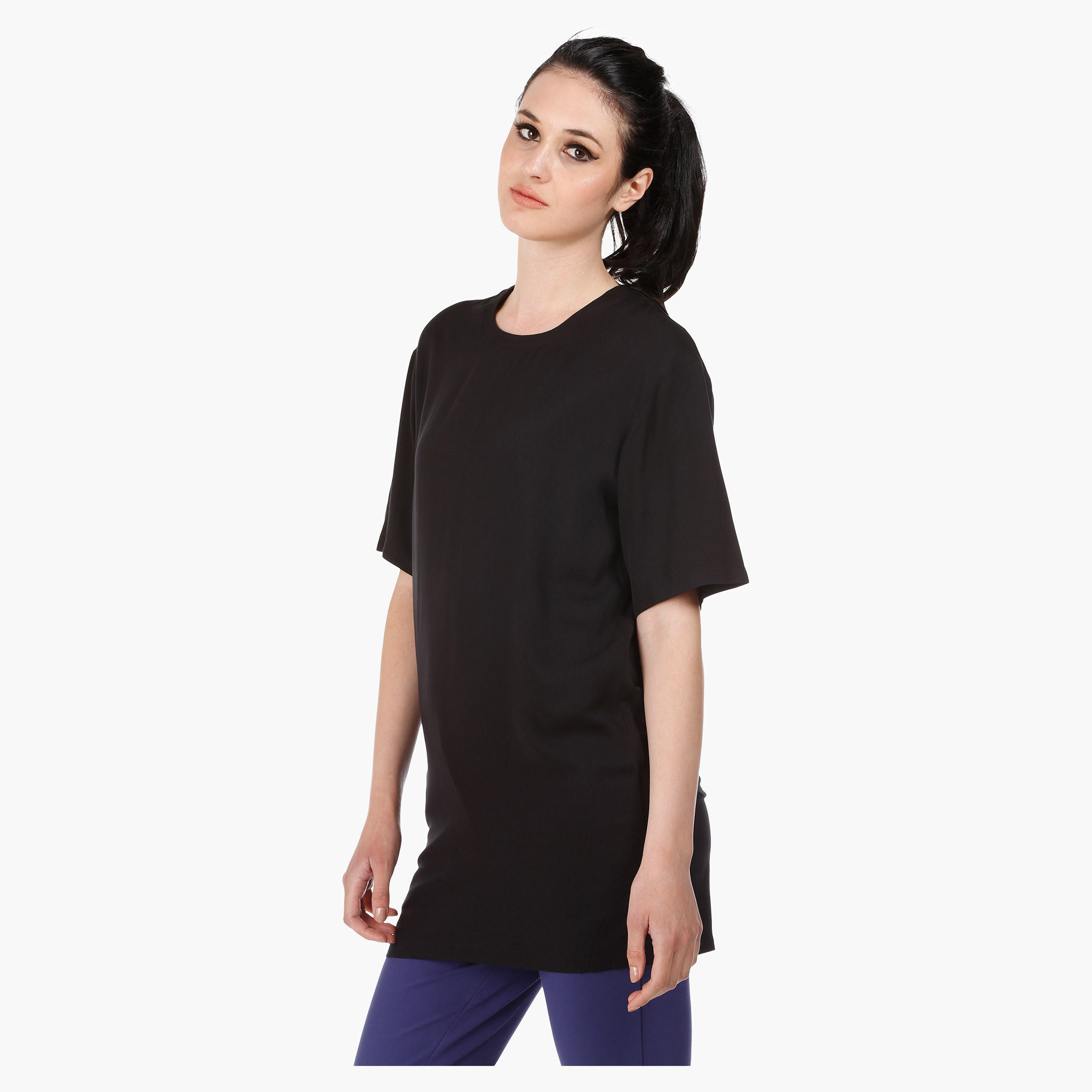 Tunic with Three Quarter Sleeves in Regular Fit-women-clothing-tshirts-image-8