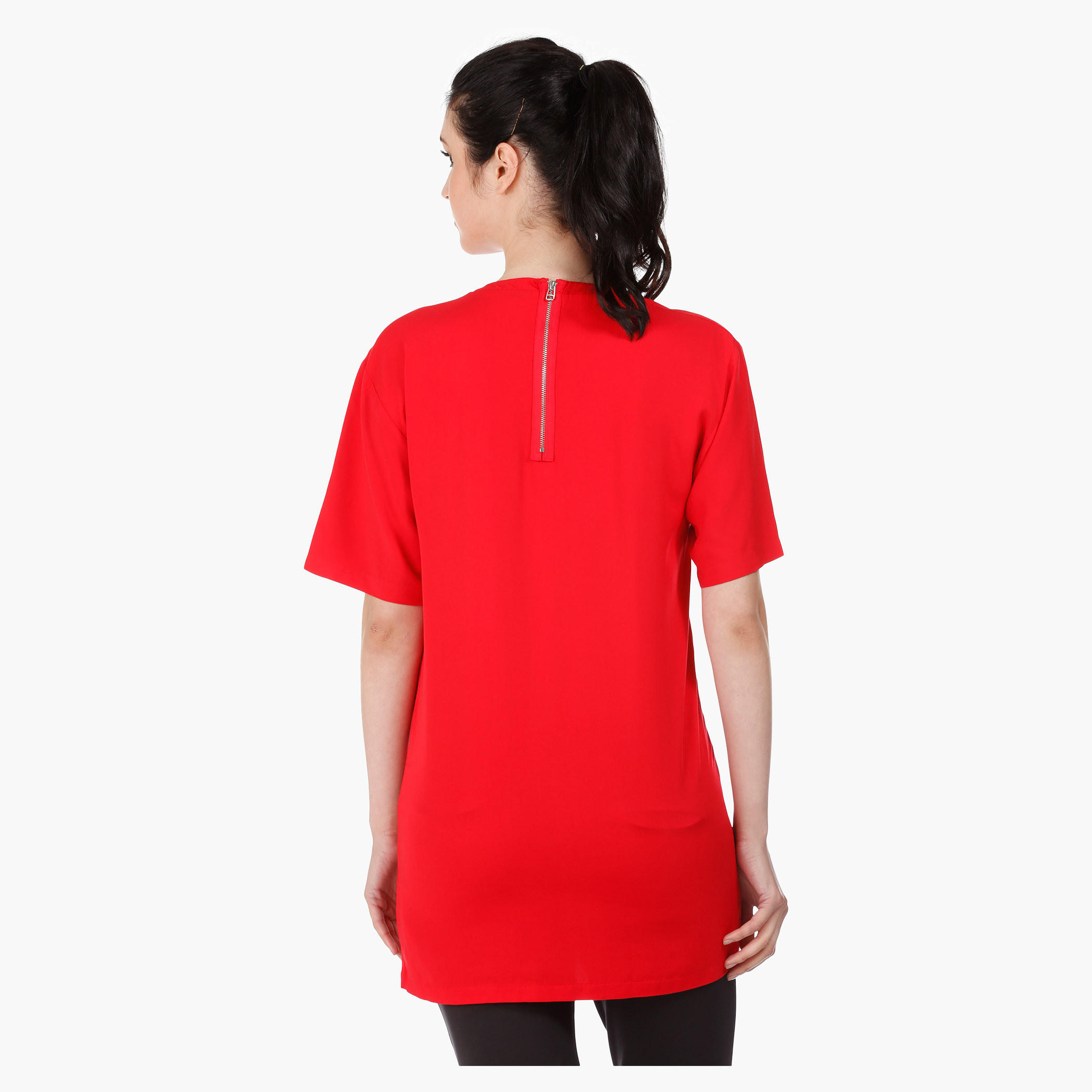 Tunic with Three Quarter Sleeves in Regular Fit-women-clothing-tshirts-image-12