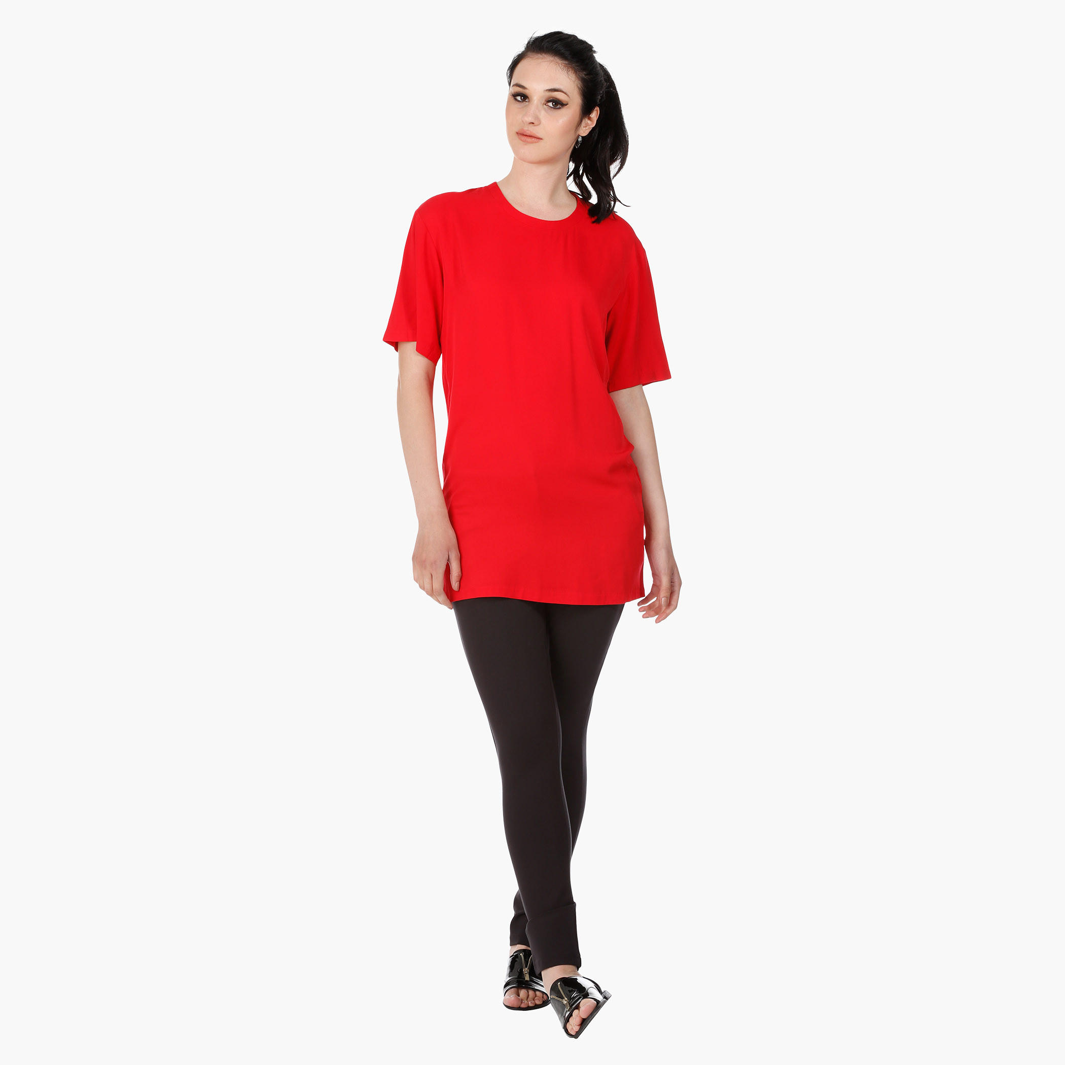 Tunic with Three Quarter Sleeves in Regular Fit-women-clothing-tshirts-image-15