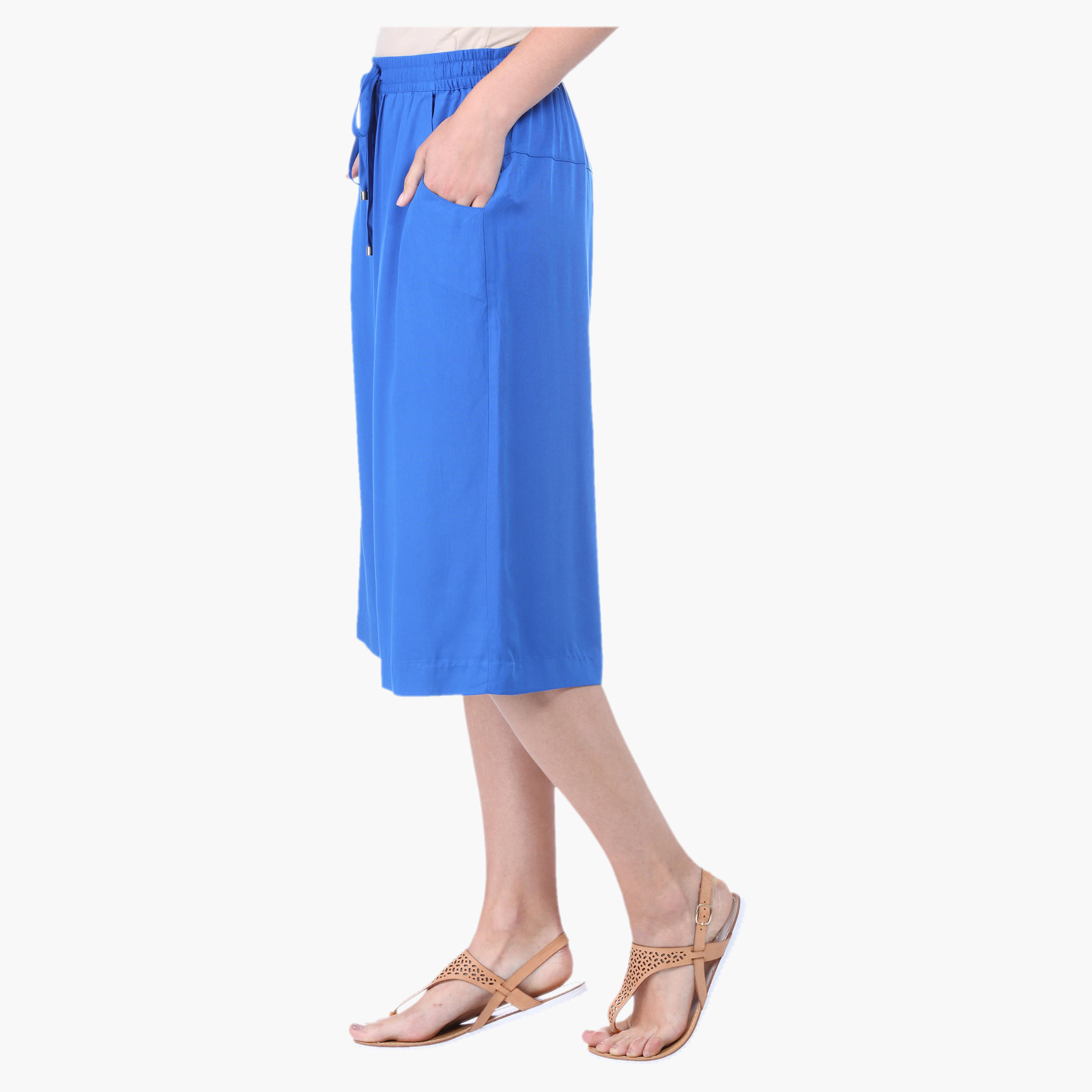 Solid Colour Culottes-women-clothing-bottoms-trousers-image-8
