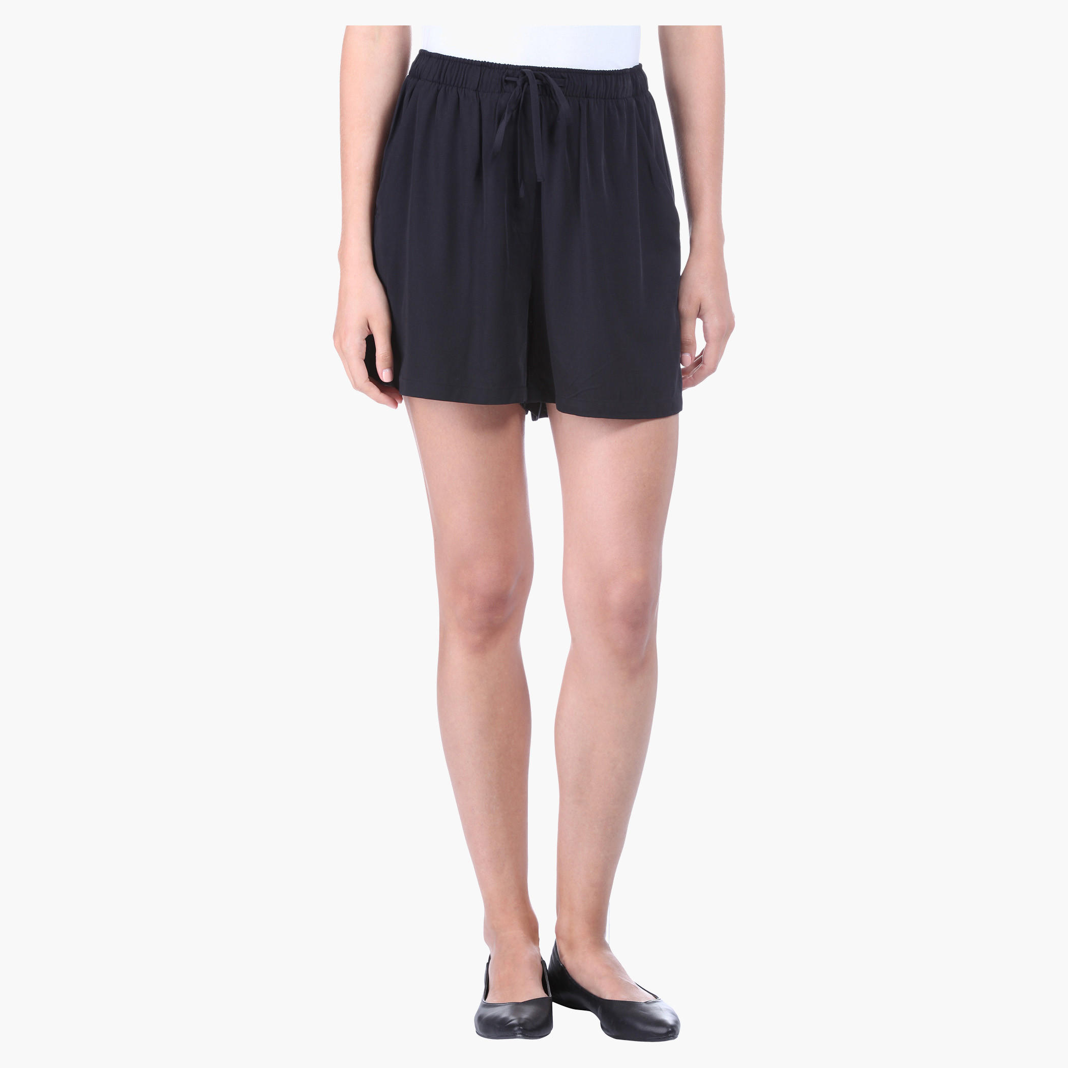 Solid Colour Shorts-women-clothing-bottoms-shorts-image-5