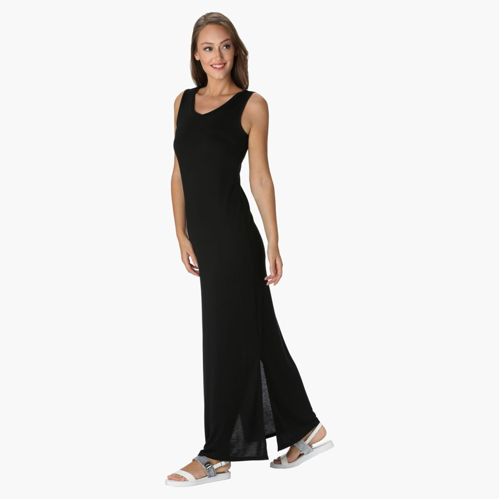 Solid Colour Maxi Dress-women-clothing-dresses-image-2