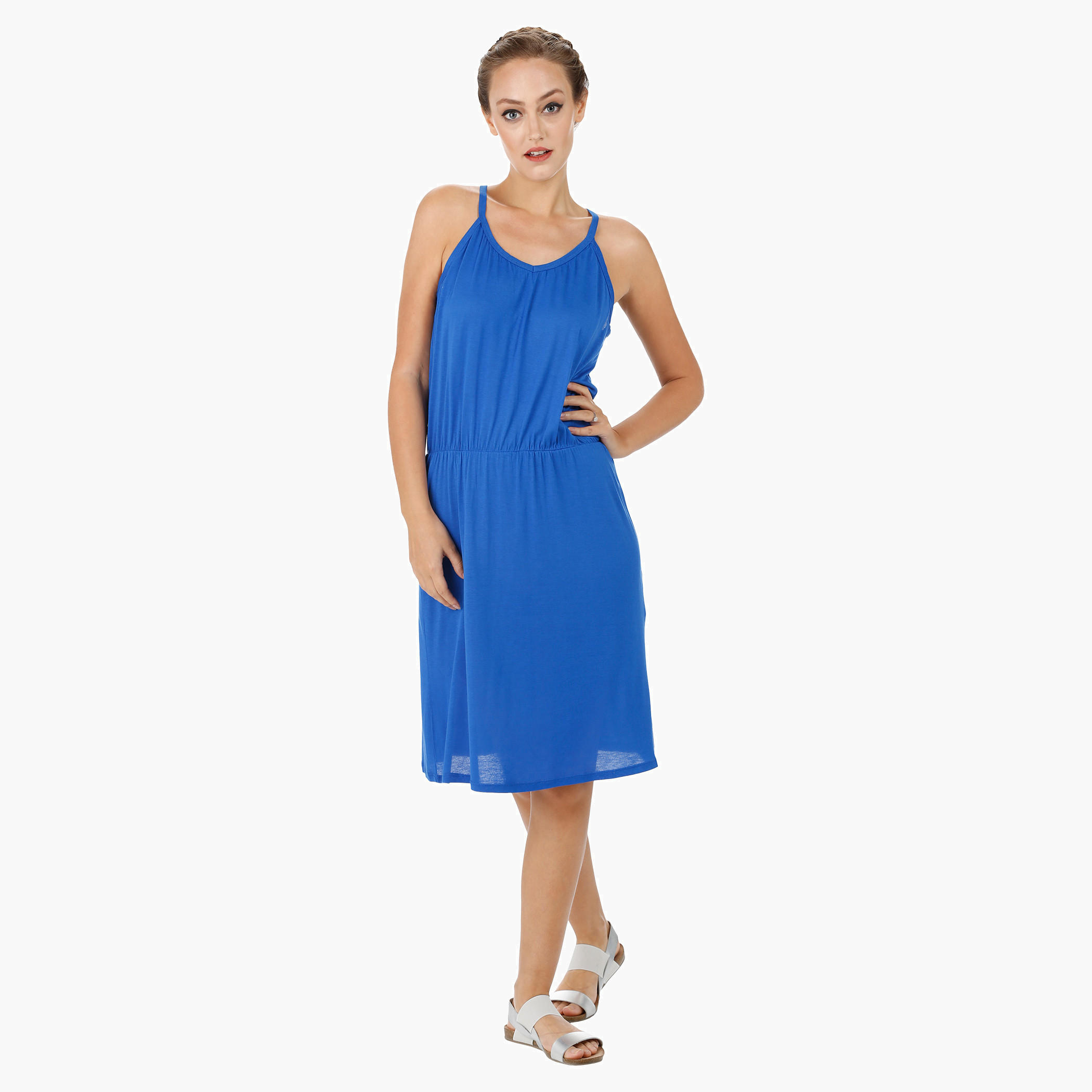 V-neck Midi Dress-women-clothing-dresses-image-1