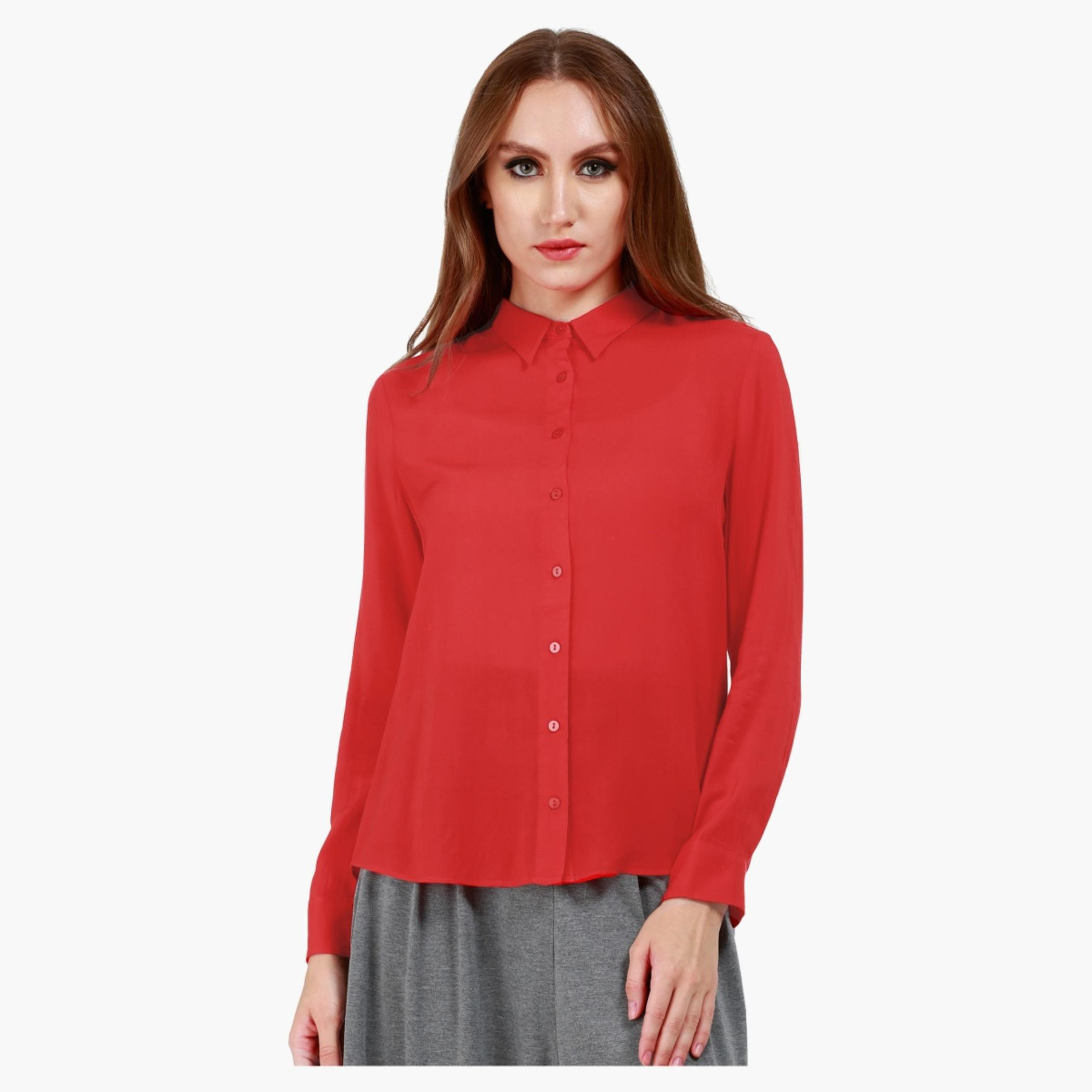 Basic Casual Shirt with Long Sleeves-women-clothing-shirtsandblouses-blouses-image-5